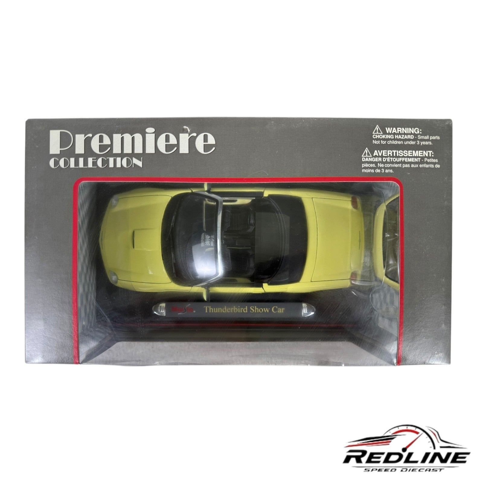 🔥🔥Maisto Premiere Collection Yellow Ford Thunderbird Show Car 1:18 LN🔥🔥