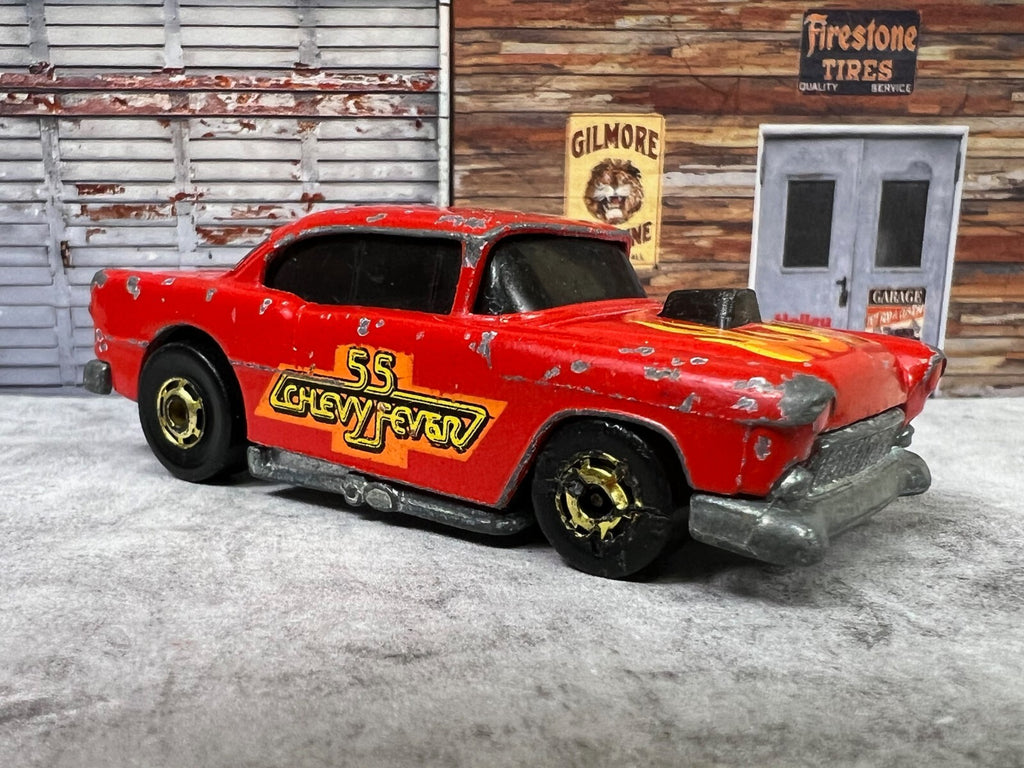 🇺🇸🇺🇸Vintage Hot Wheels Hot Ones ‘55 Chevy Red Chevy Fever C14🇺🇸🇺🇸