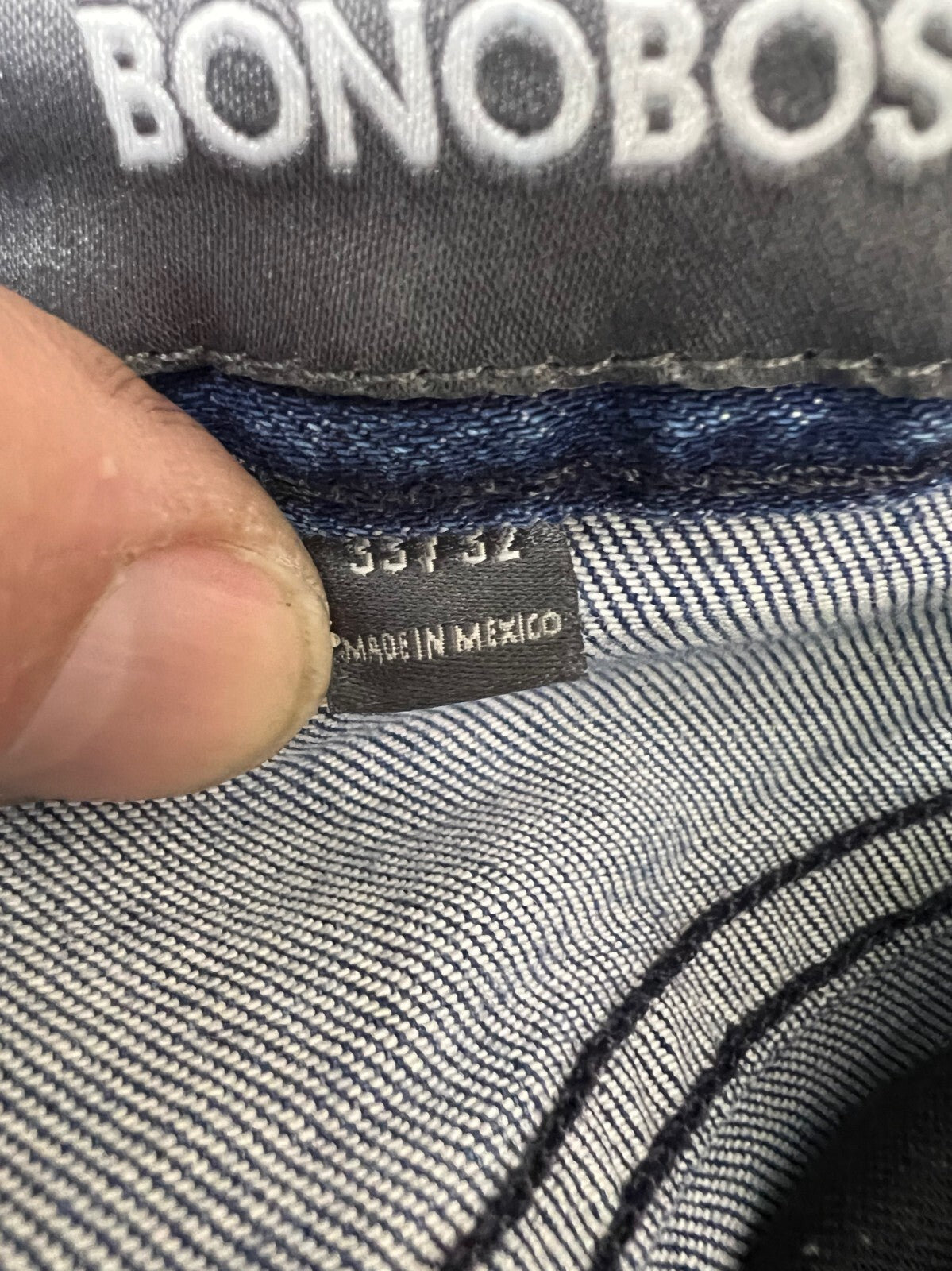 👖👖👖BONOBOS Jeans Mens 33x32 Blue Denim Dark Wash Pants 👖👖👖