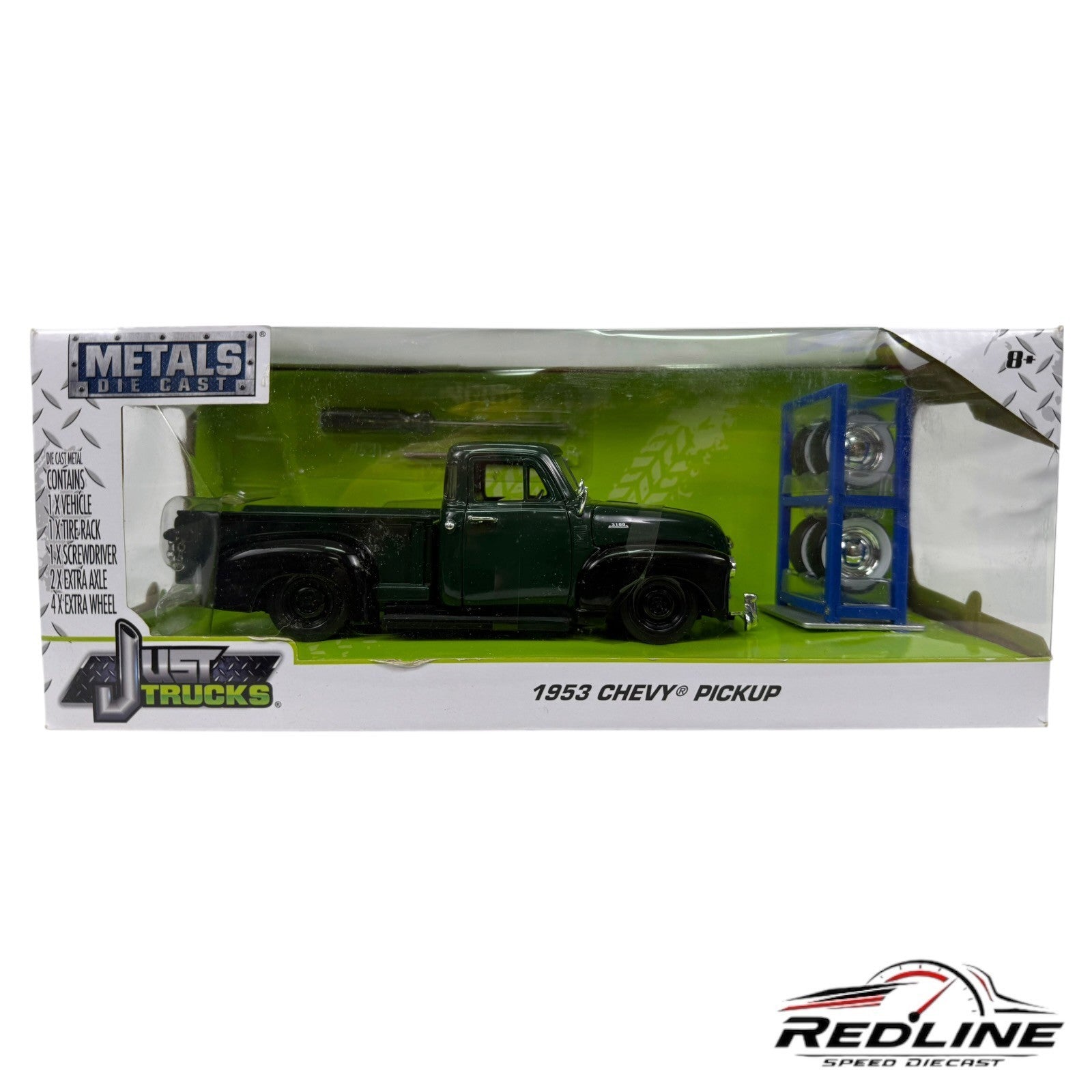 🇺🇸Jada Just Trucks 1953 Chevy Pickup Dark Green w/Black 1:24🇺🇸