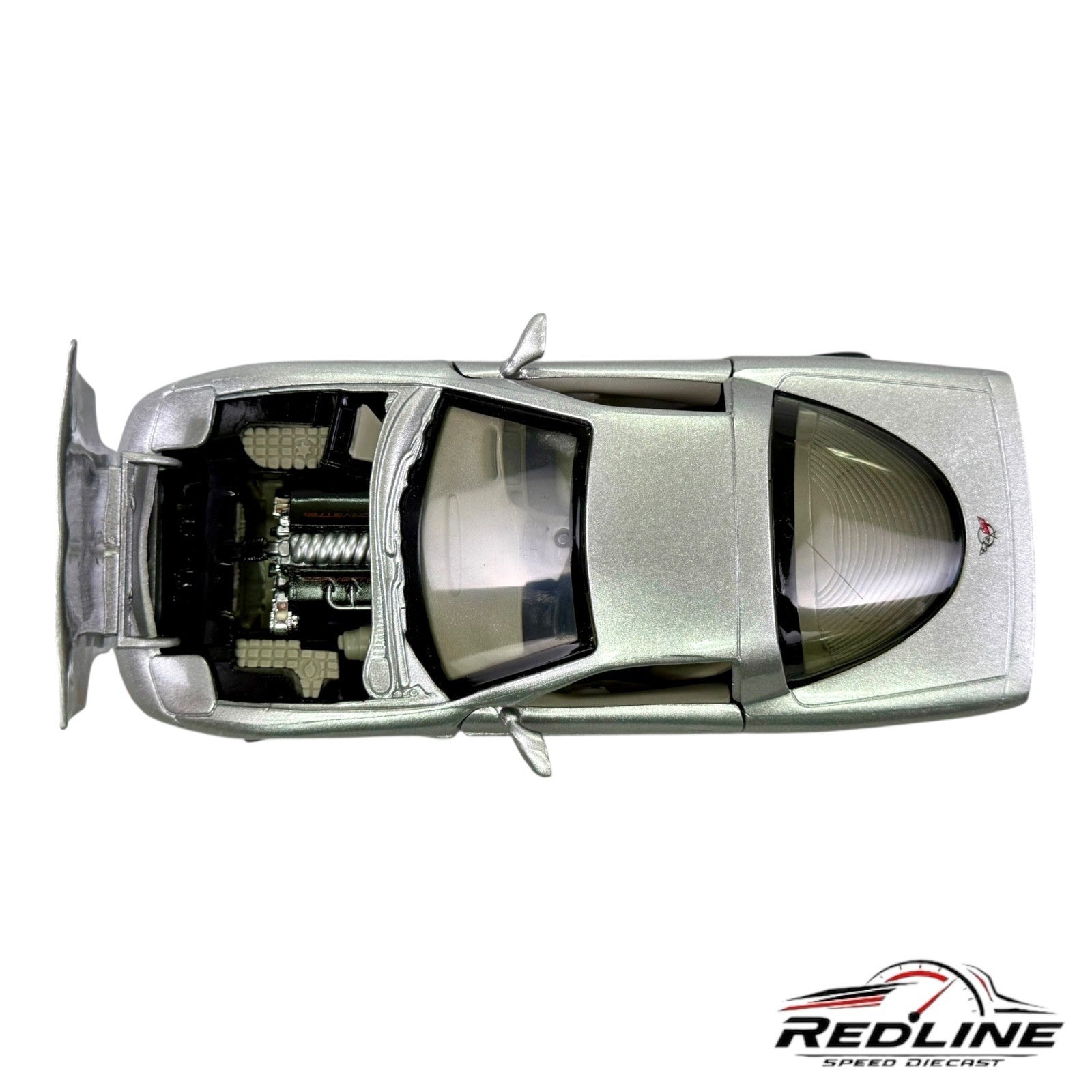 🇺🇸🇺🇸Motormax Dealership Edition 1997 Chevrolet Corvette Silver 1:24🇺🇸🇺🇸