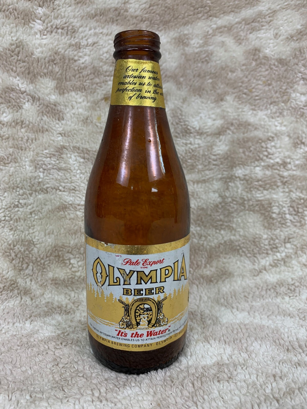 🍺🍺🍺🍺🍺🍺🍺🍺Olympia Beer Bottle Pale Export Its The Water BB3🍺🍺🍺🍺🍺🍺🍺