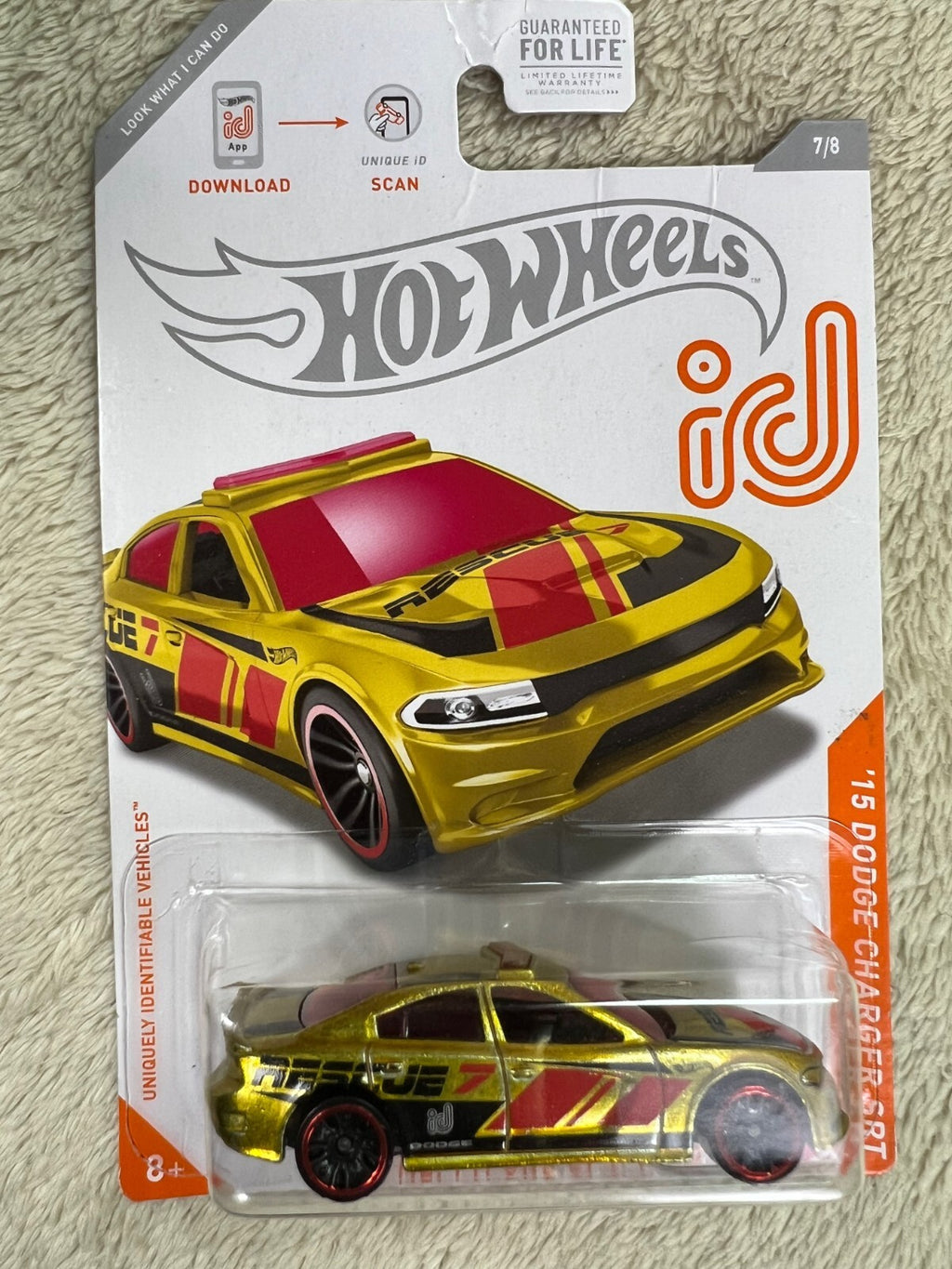 🔥HOT WHEELS '15 Dodge Charger SRT Car ID Chase Series HW Mopar Yellow HW12🔥