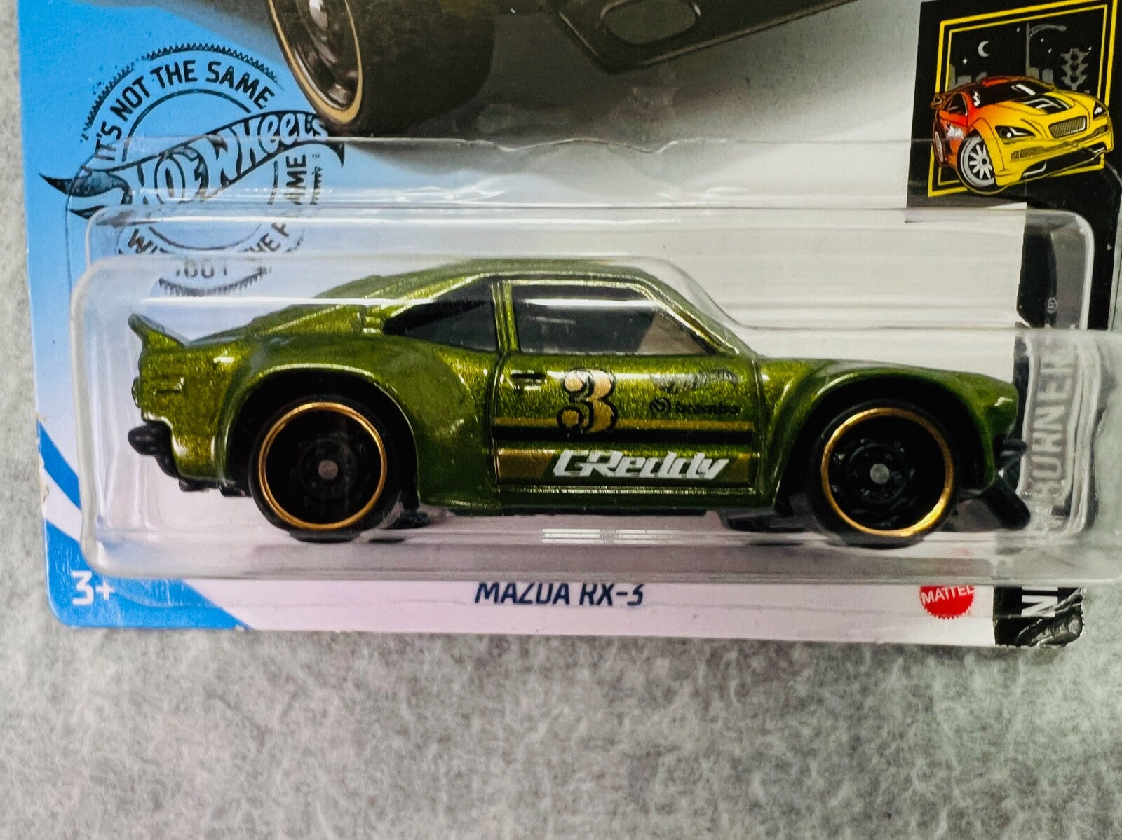 🔥🔥🔥Hot Wheels Nightburnerz 8/10 Mazda RX-3 Green GReddy HW24🔥🔥🔥