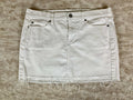 OLD NAVY WOMENS STRETCH SKIRT WHITE SIZE 10 99% COTTON 1% SPANDEX WHITE NICE
