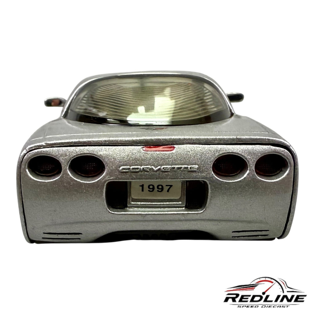 🇺🇸🇺🇸Motormax Dealership Edition 1997 Chevrolet Corvette Silver 1:24🇺🇸🇺🇸