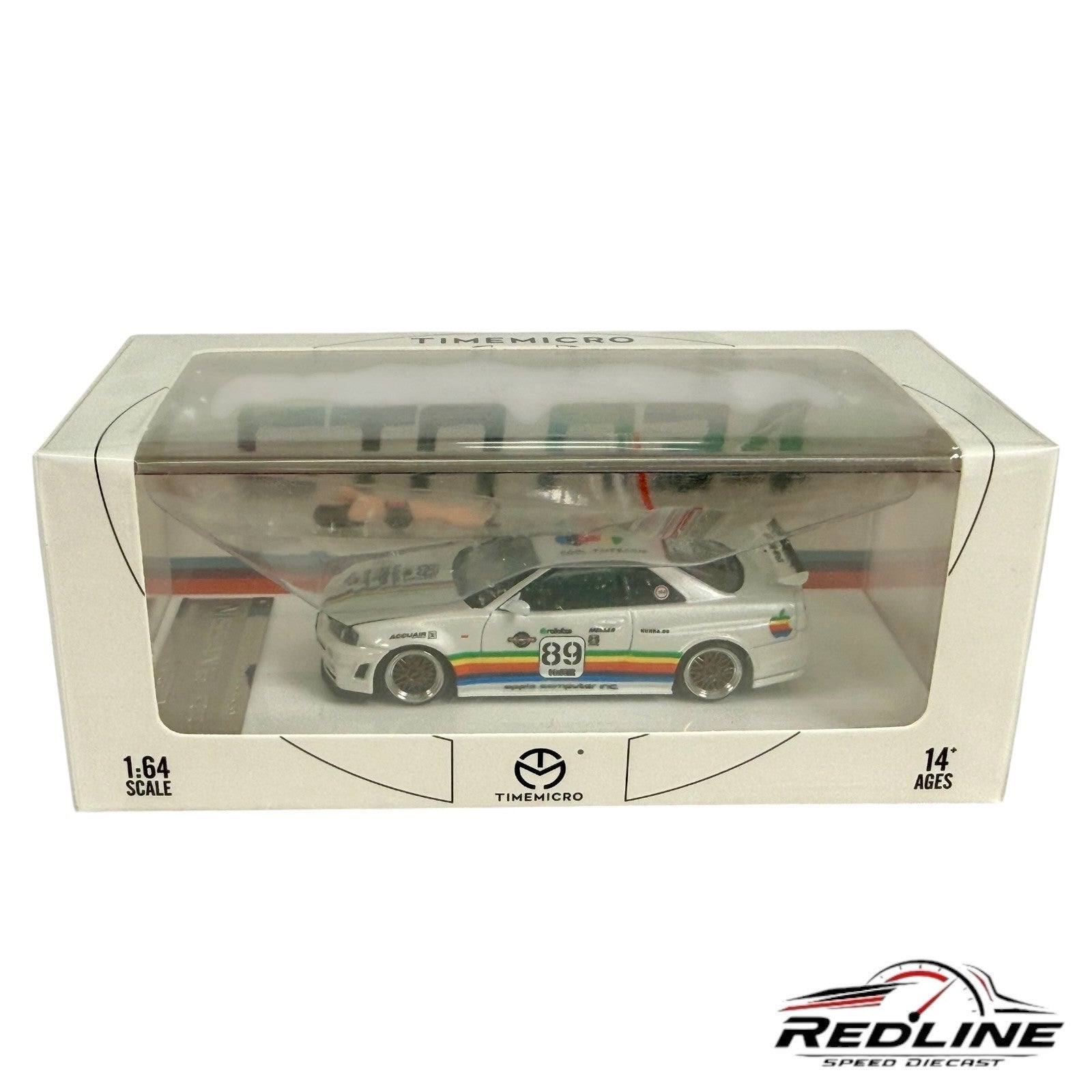 🎌Time Micro Apple Livery #89 Nissan Skyline GT-R R34 1:64 H3🎌