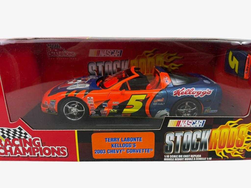 🇺🇸Racing Champions  Stock Rods 2003 Corvette  Terry Labonte Kellogs 1:18 B3