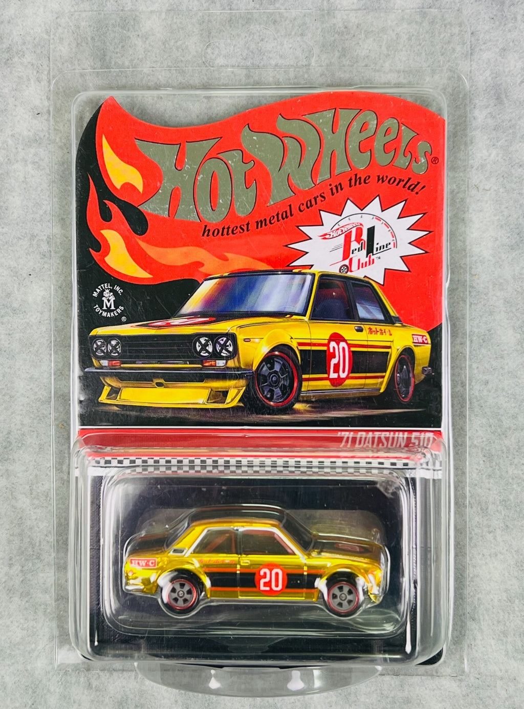 🎌🎌🎌Hot Wheels  RLC  '71 Datsun Bluebird 510  Gold 2118/15000 H11🎌🎌🎌