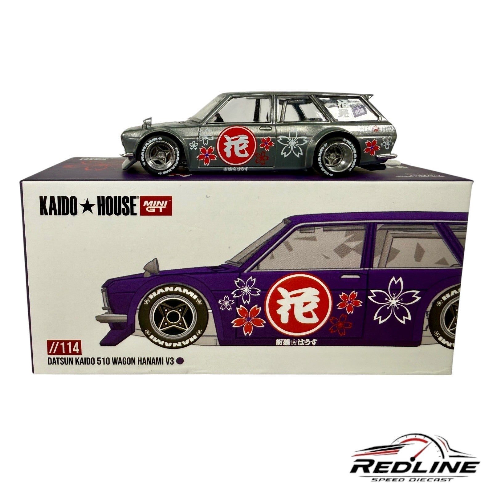 🎌🎌Kaido House CHASE Datsun 510 Wagon Hanami v3 114 KHMG114 1:64 H15🎌🎌