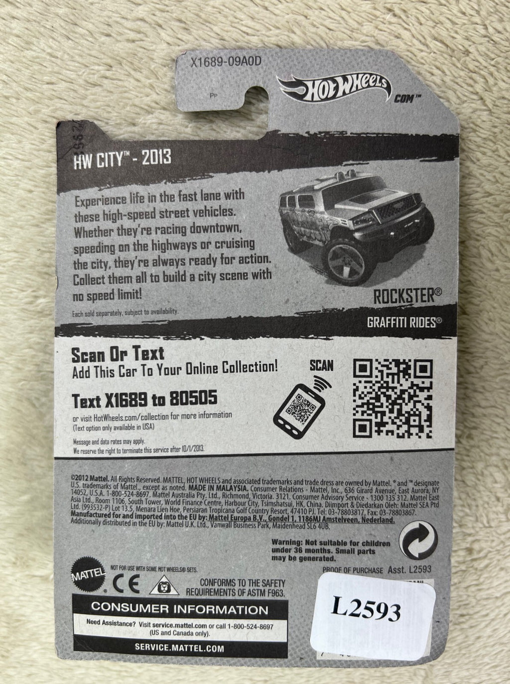🔥🔥🔥🔥Hot Wheels Rockster HW City 37/250 Graffiti Rides HW12🔥🔥🔥🔥