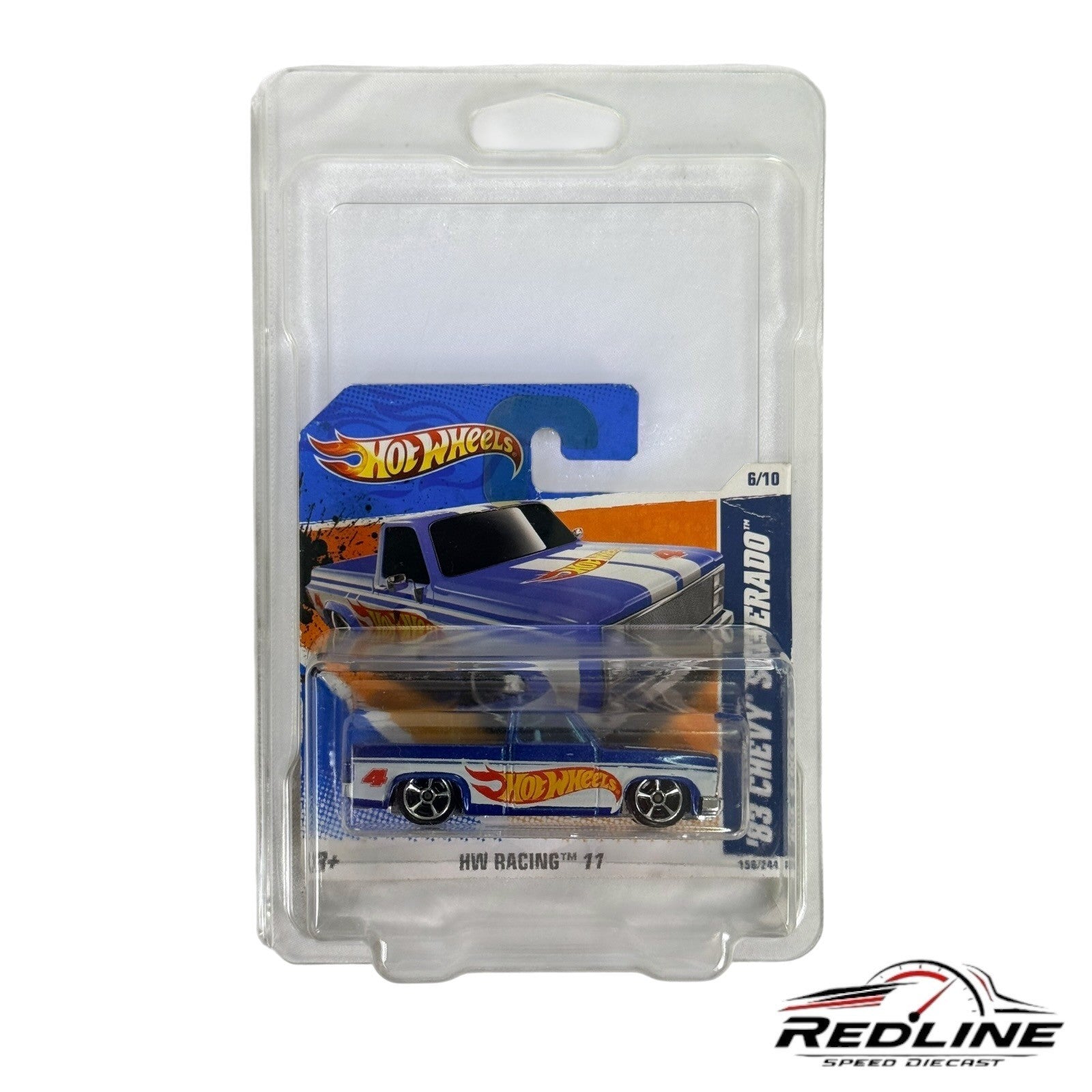 🇺🇸Hot Wheels '83 Chevy Silverado HW Racing '11  Short Card  H33🇺🇸