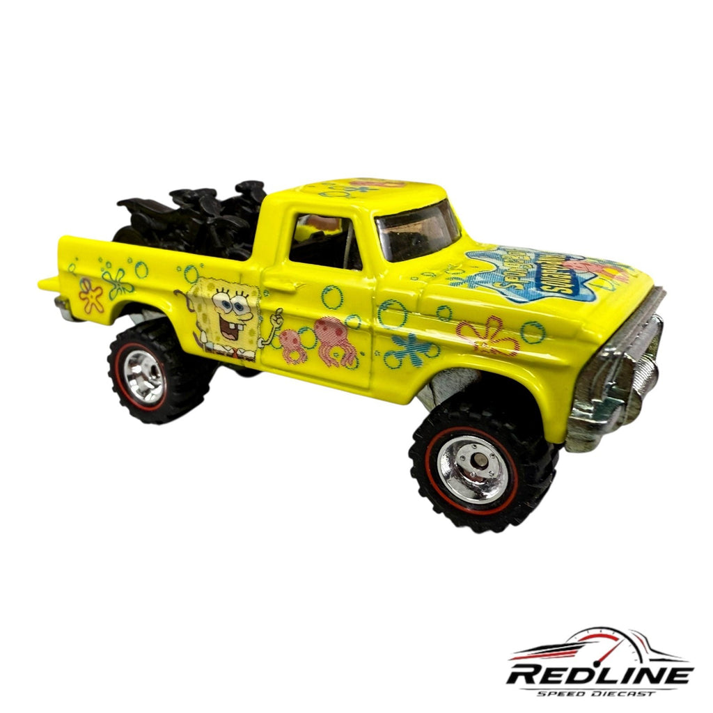 🇺🇸🇺🇸Hot Wheels Texas Drive 'em CUSTOM Sponge Bob Yellow LOOSE 🇺🇸🇺🇸