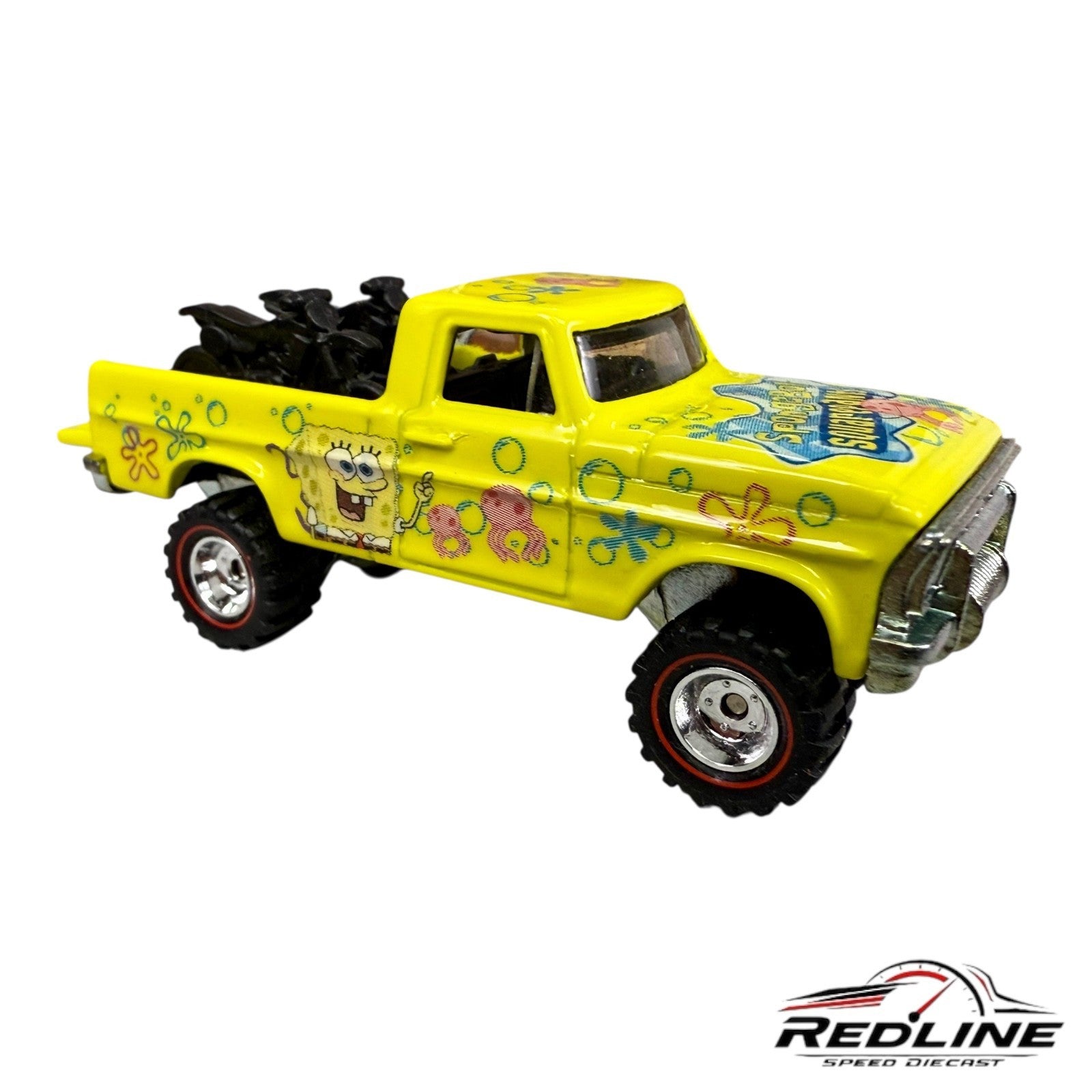 🇺🇸🇺🇸Hot Wheels Texas Drive 'em CUSTOM Sponge Bob Yellow LOOSE 🇺🇸🇺🇸