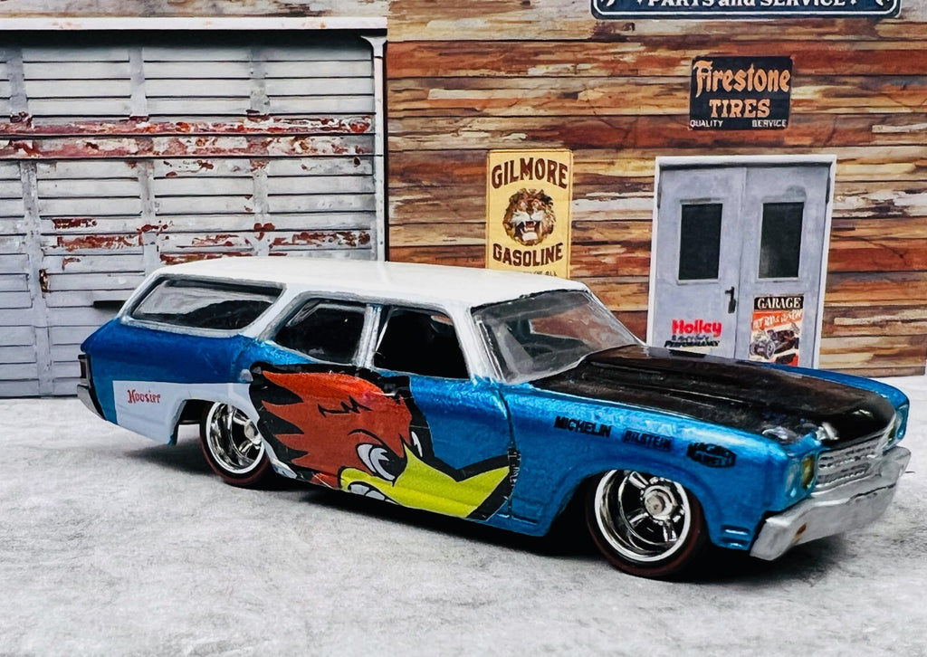 🇺🇸Hot Wheels Custom 70 Chevy Chevelle SS Wagon Custom Real Riders C6🇺🇸