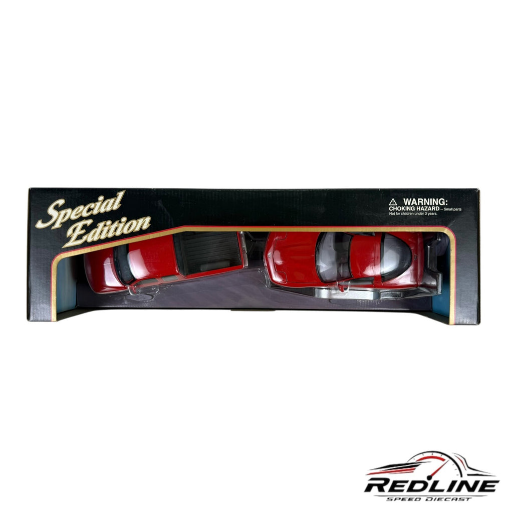 🔥🔥🔥Maisto Pick-Up Series Chevy Silverado & Corvetty Red 1:27 A3🔥🔥🔥