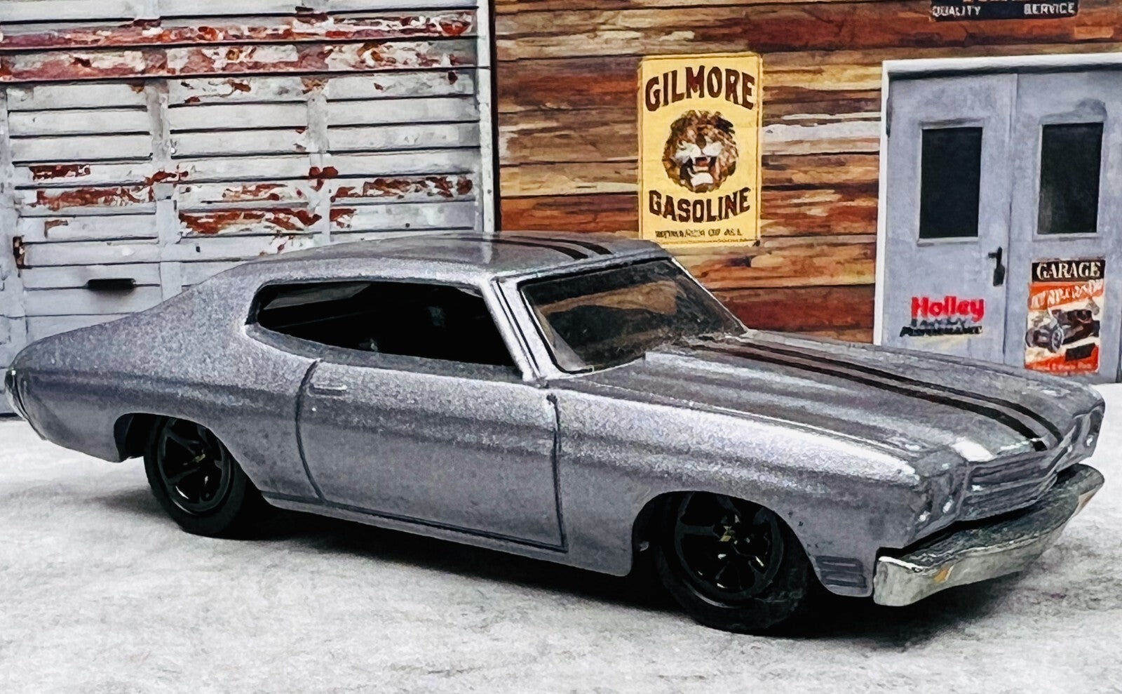 🇺🇸🇺🇸Hot Wheels Loose 1970 Chevelle SS Silver Black Stripes LOOSE C21🇺🇸🇺🇸