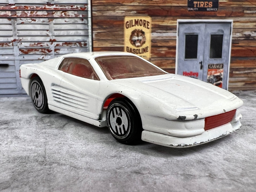 🇮🇹🇮🇹🇮🇹Hot Wheels  White Ferrari Testarossa 1986 C1🇮🇹🇮🇹🇮🇹
