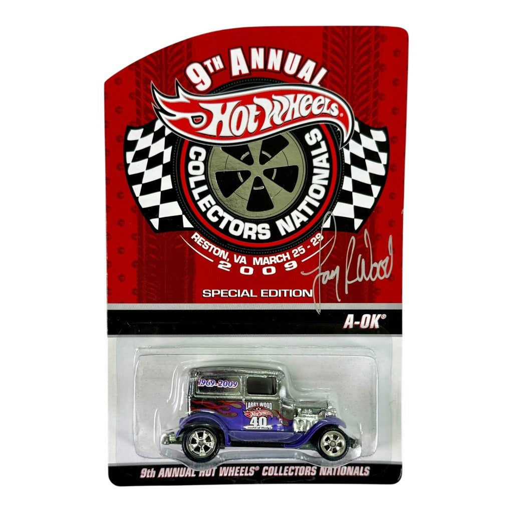 🔥🔥Hot Wheels 9th Annual Collector Nationals  A-Ok SIGNED LARRY WOOD H15🔥🔥