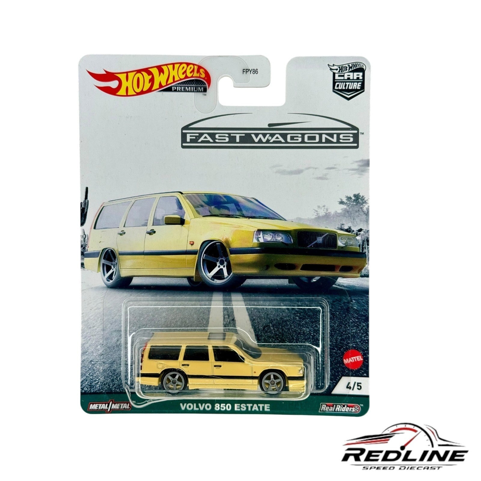 🇸🇪Hot WheelsCar Culture Volvo 850 Estate Fast Wagons BLISTER CRACKED H17🇸🇪