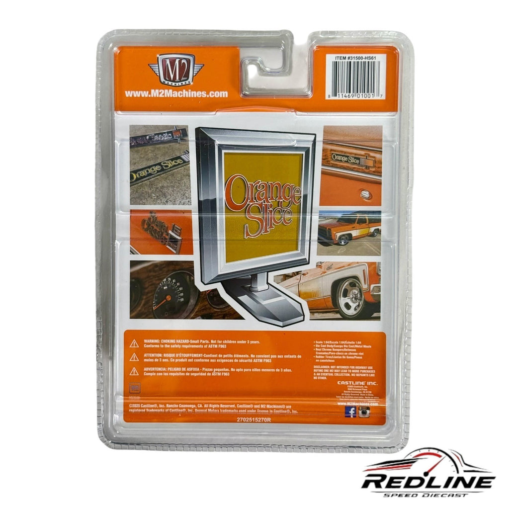 M2 Machines Hobby Exclusive 1976 GMC Sierra Grande Pickup Orange Slice CHASE H33