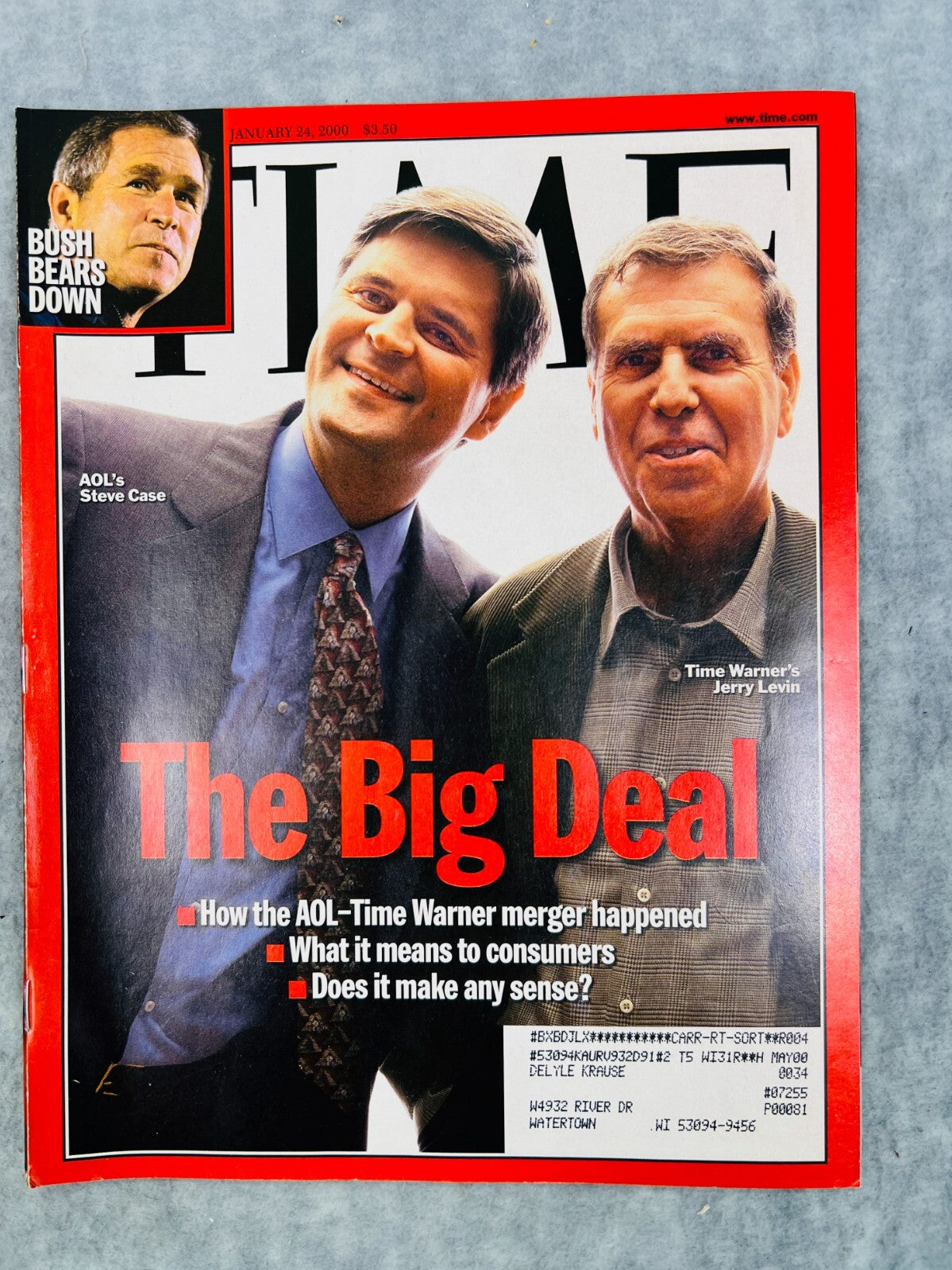 🔥🔥🔥Time Magazine Back Issue Jan 24, 2000 The Big Deal🔥🔥🔥