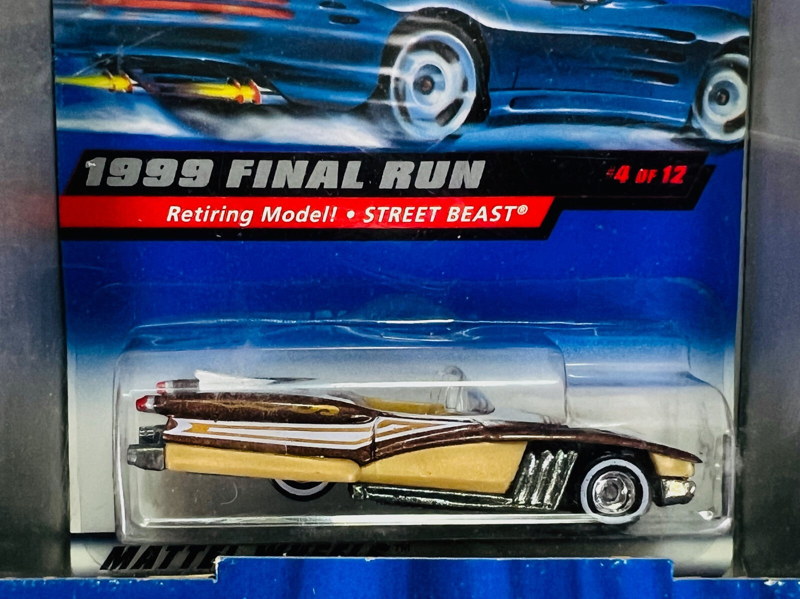 🔥🔥Hot Wheels 1999 Final Run Retiring Model Street Beast Gold Rims🔥🔥