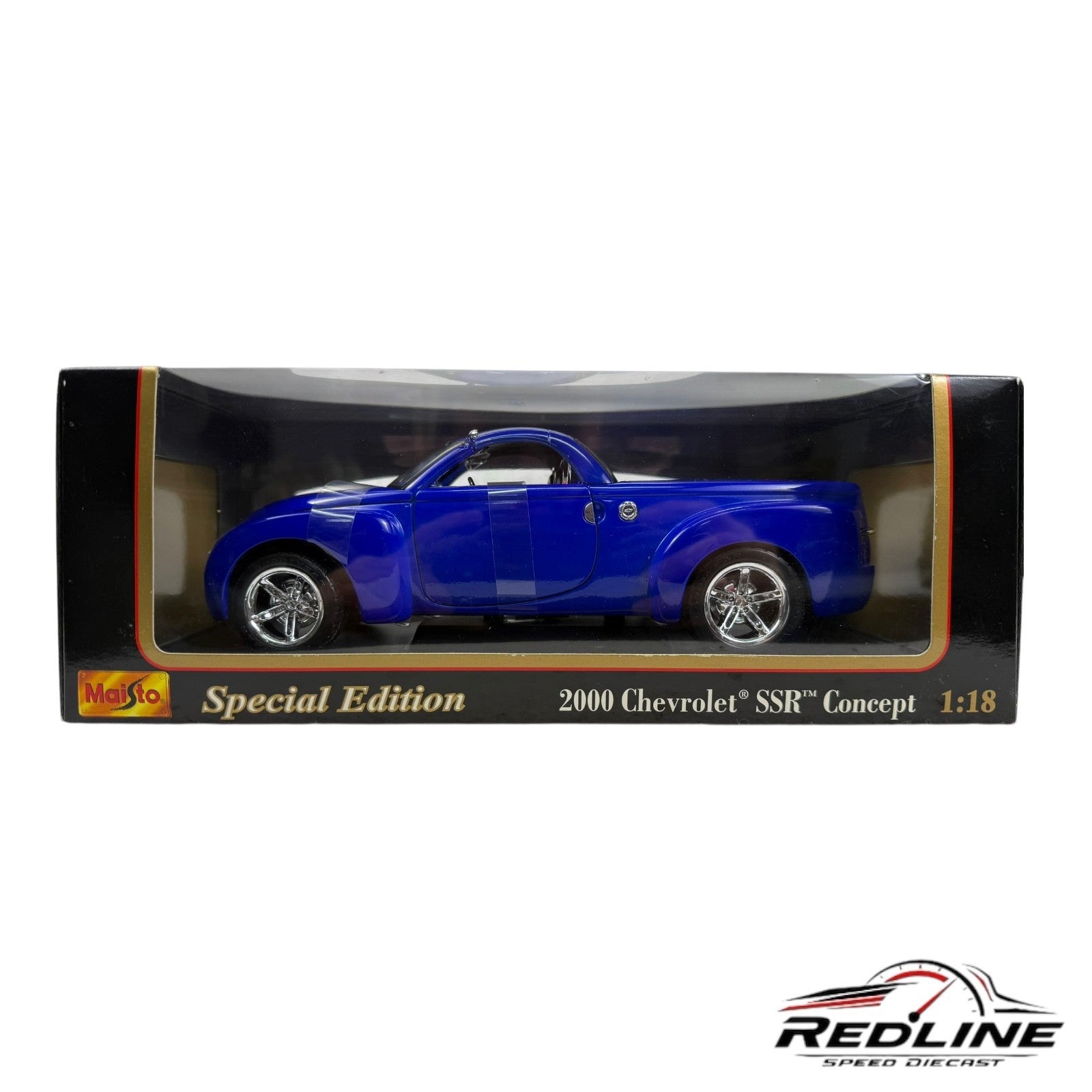 🇺🇸Maisto Diecast Special Edition 2000 Chevrolet SSR Concept Blue 1:18 B3🇺🇸