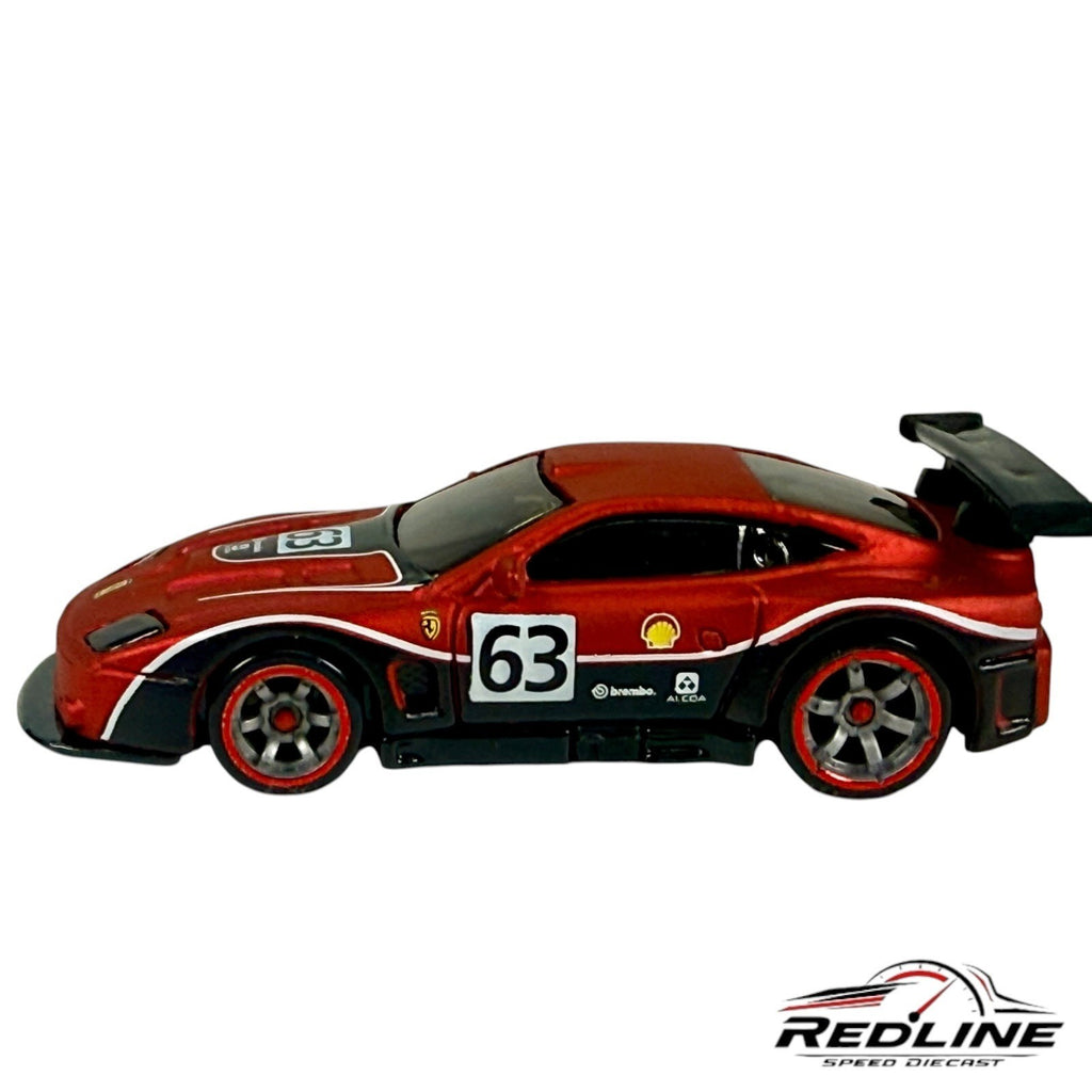 🇮🇹Hot Wheels Ferrari Racer 575 GTC #63 RED LOOSE C13🇮🇹