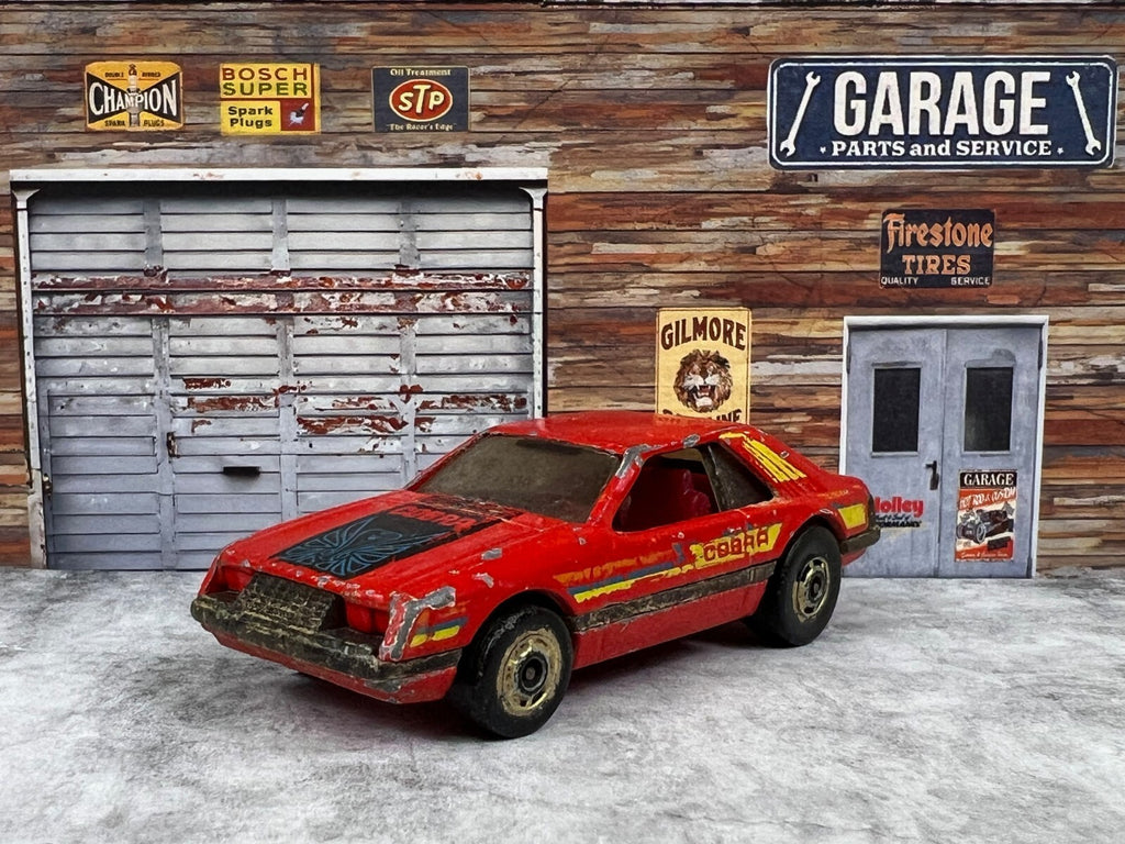 🐎🐎🐎 Hot Wheels Blackwall Hot Ones Red Turbo Mustang Cobra Malaysia C9🐎🐎🐎