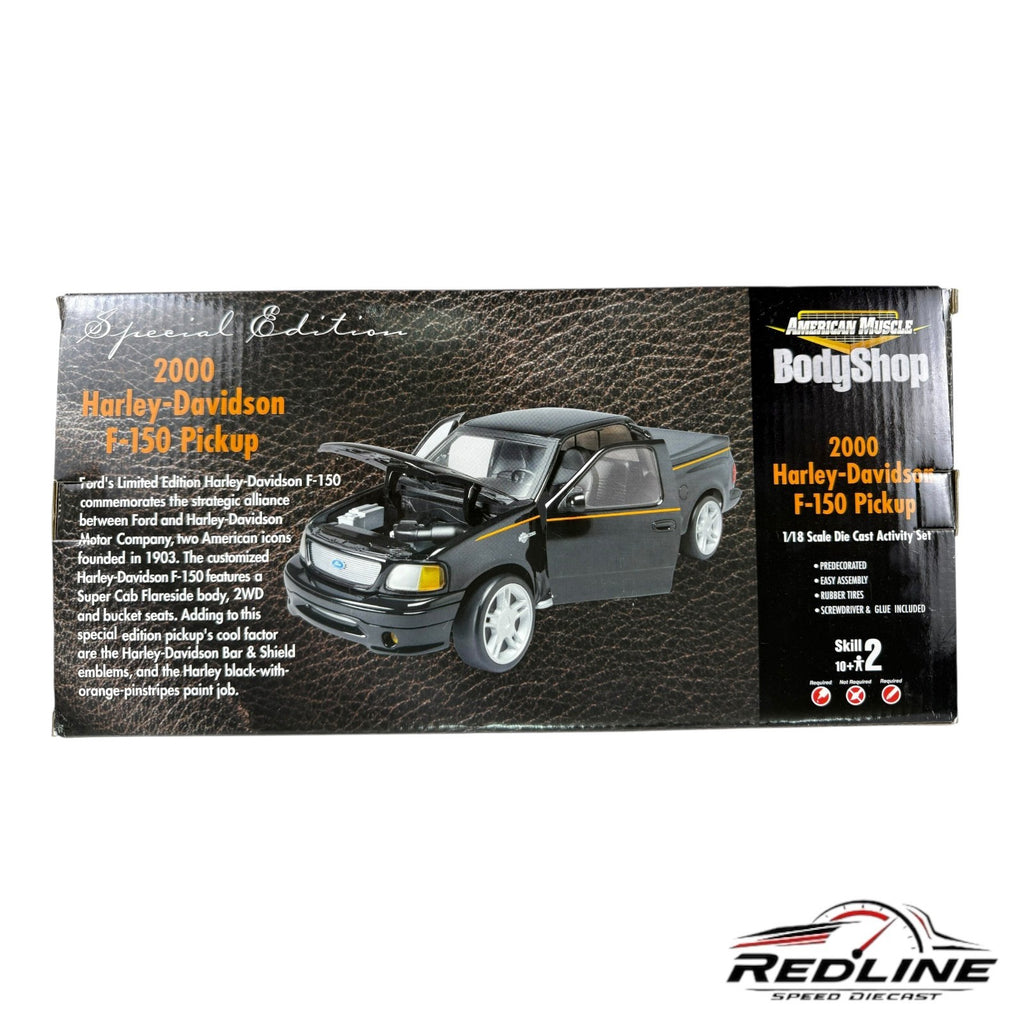 🦅🦅 ERTL American Muscle Body Shop 2000 Harley Davidson F-150 1:18 B3🦅🦅