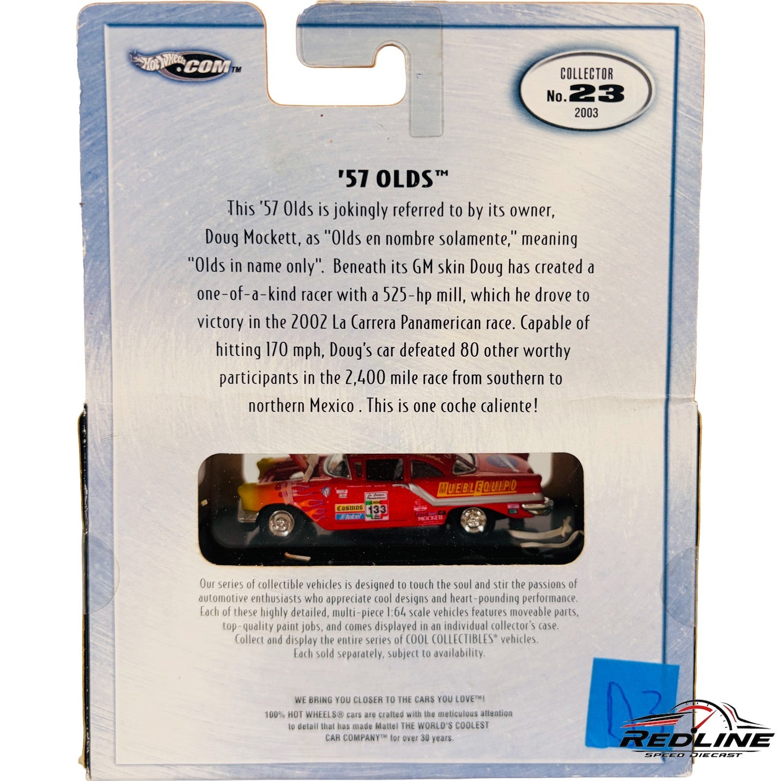 🇺🇸🇺🇸Hotwheels 100% '57 Oldds Red 1:64 D3🇺🇸🇺🇸