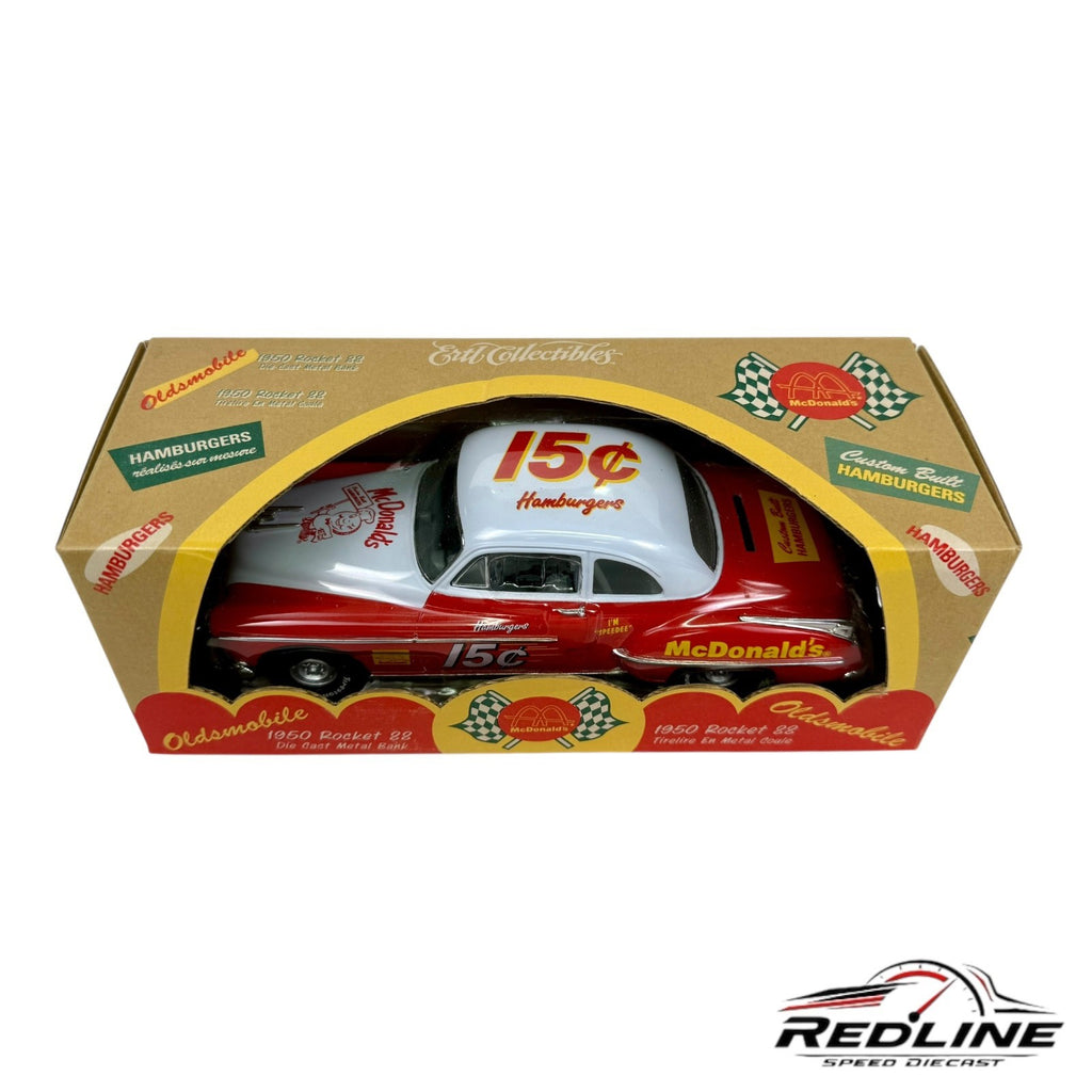 🔥Ertl McDonald's 1950 Oldsmobile Rocket 88 Die-Cast Car Bank 1:25 C2🔥