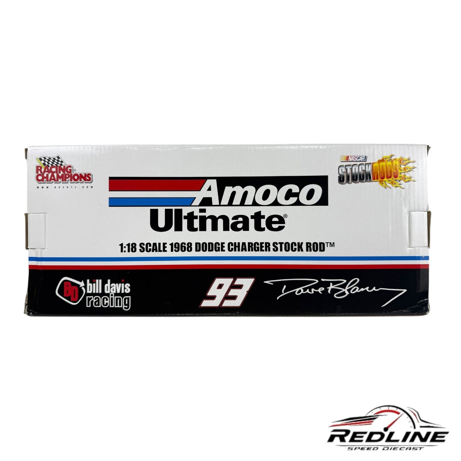 🇺🇸RACING CHAMPIONS Amoco 1968 Dodge Charger Stock Rod 1:18 B3🇺🇸