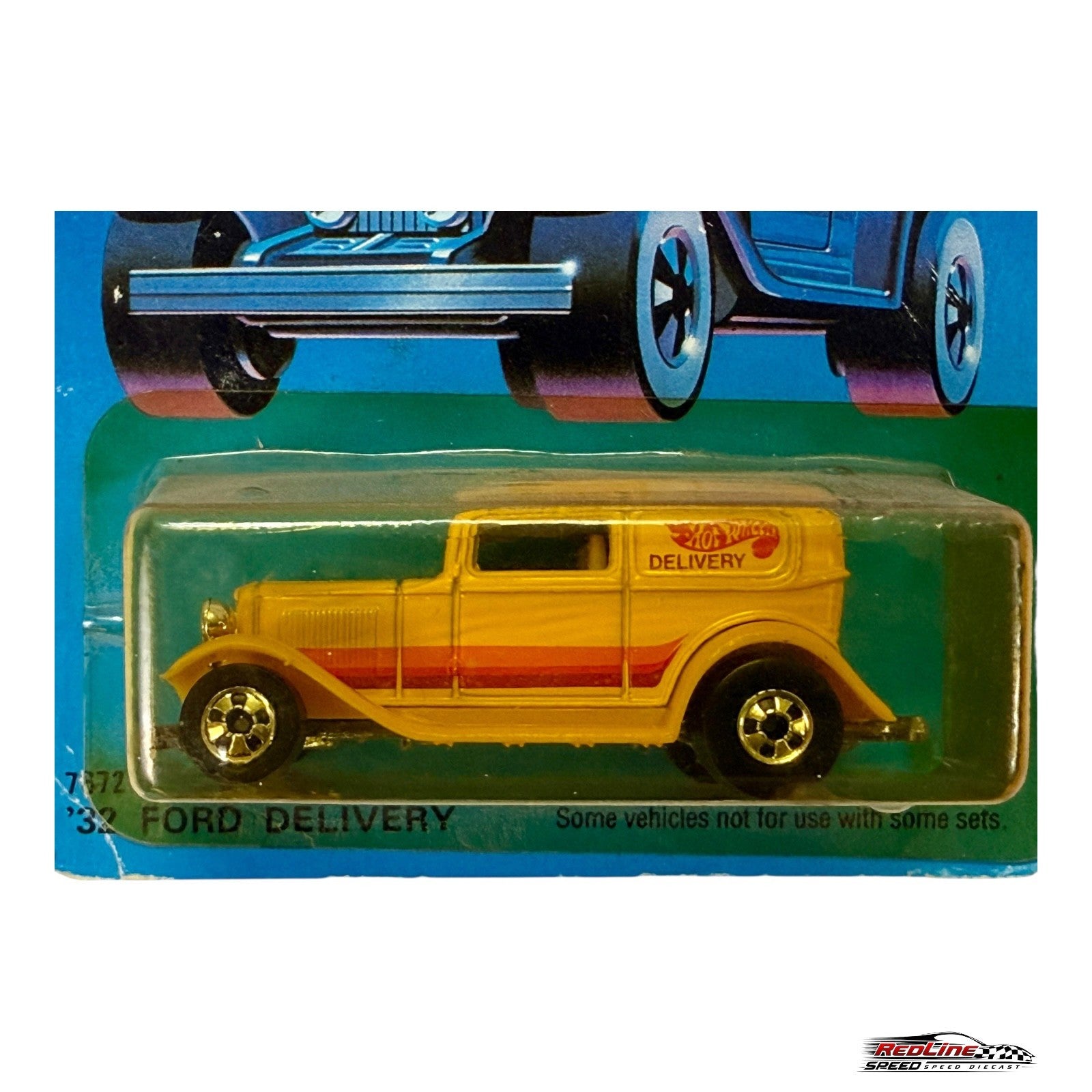 🔥Hot Wheels Blackwalls Collector Series '32 FORD DELIVERY Yellow  7672 H31🔥