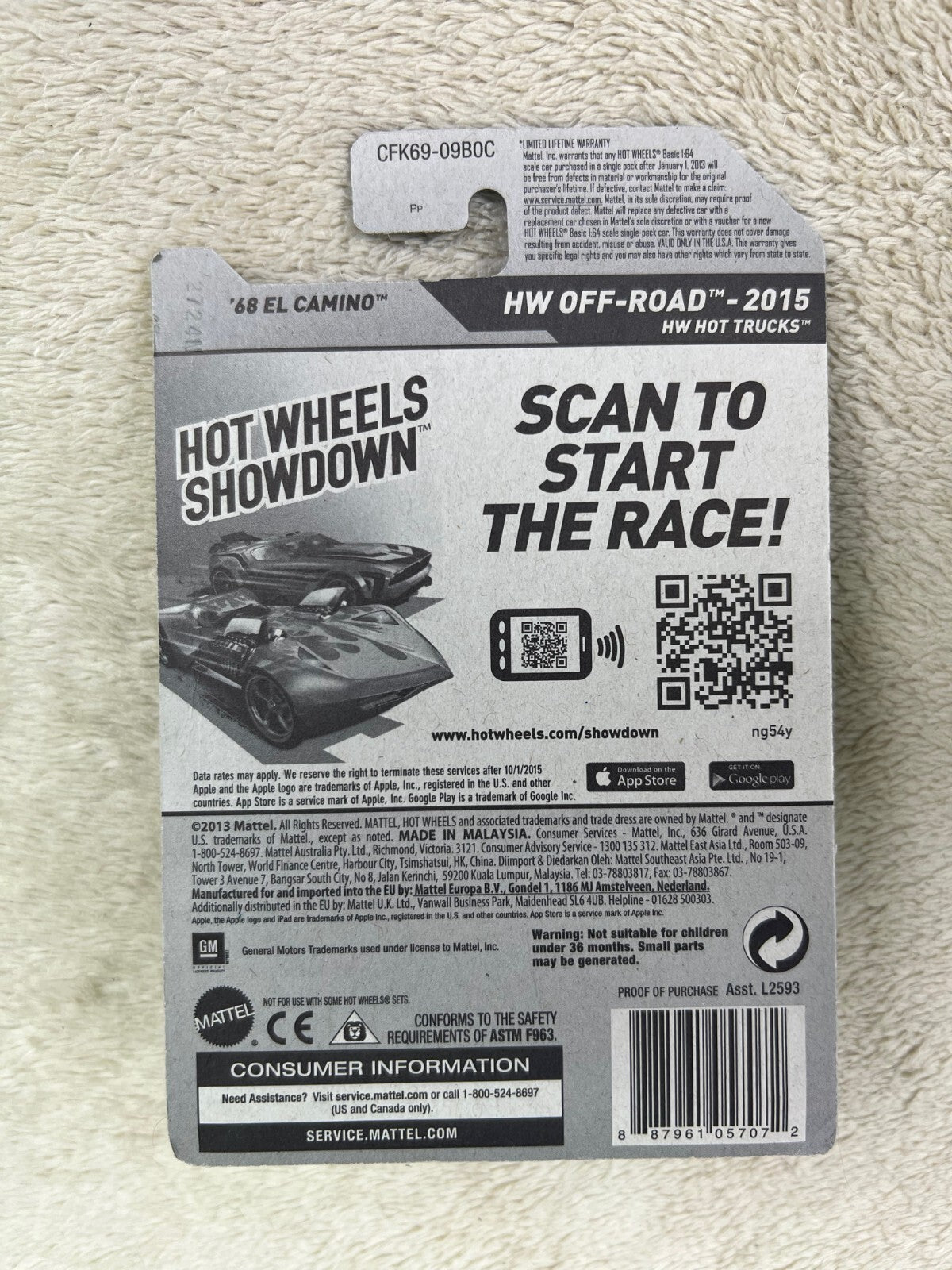 🔥🔥Hot Wheels HW OFF-ROAD Grabber Blue 68 El Camino Hot Trucks 122/250 HW12🔥🔥