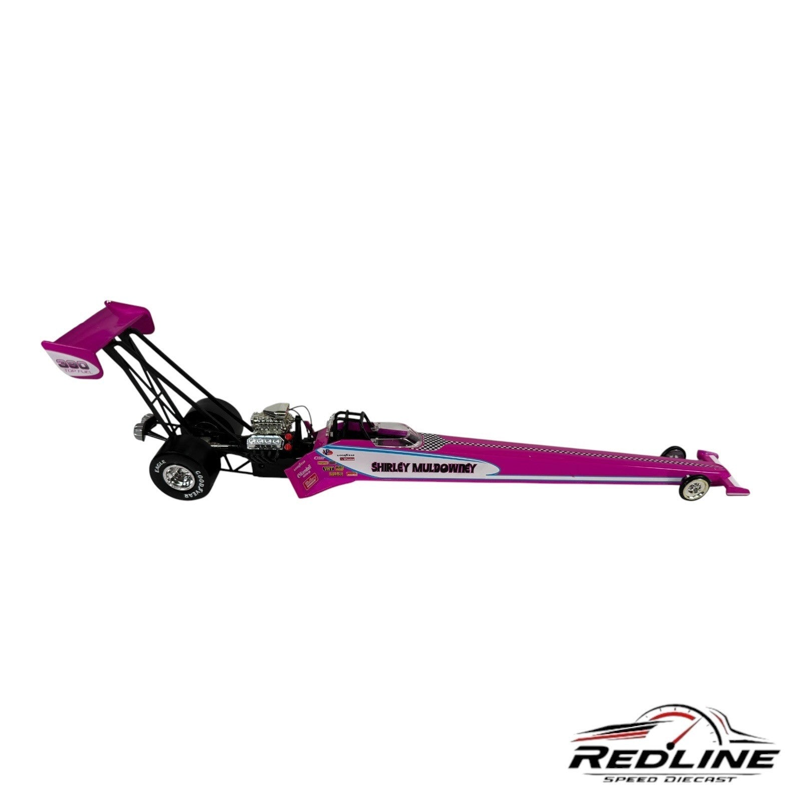 🏁ACTION Racing Club Pink SHIRLEY MULDOWNEY 1995 Dragster PINK 1:24🏁