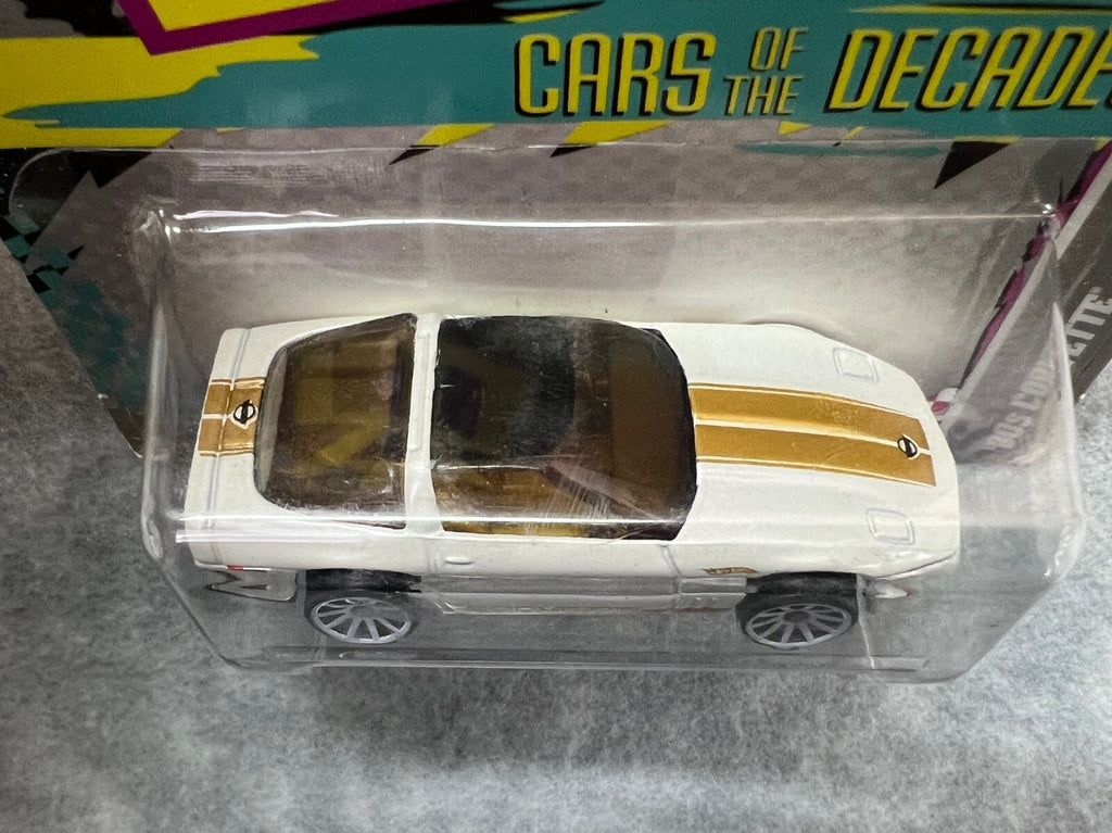 🇺🇸🇺🇸Hot Wheels Cars Of The Decades '80s Corvette Pearl White H23🇺🇸🇺🇸