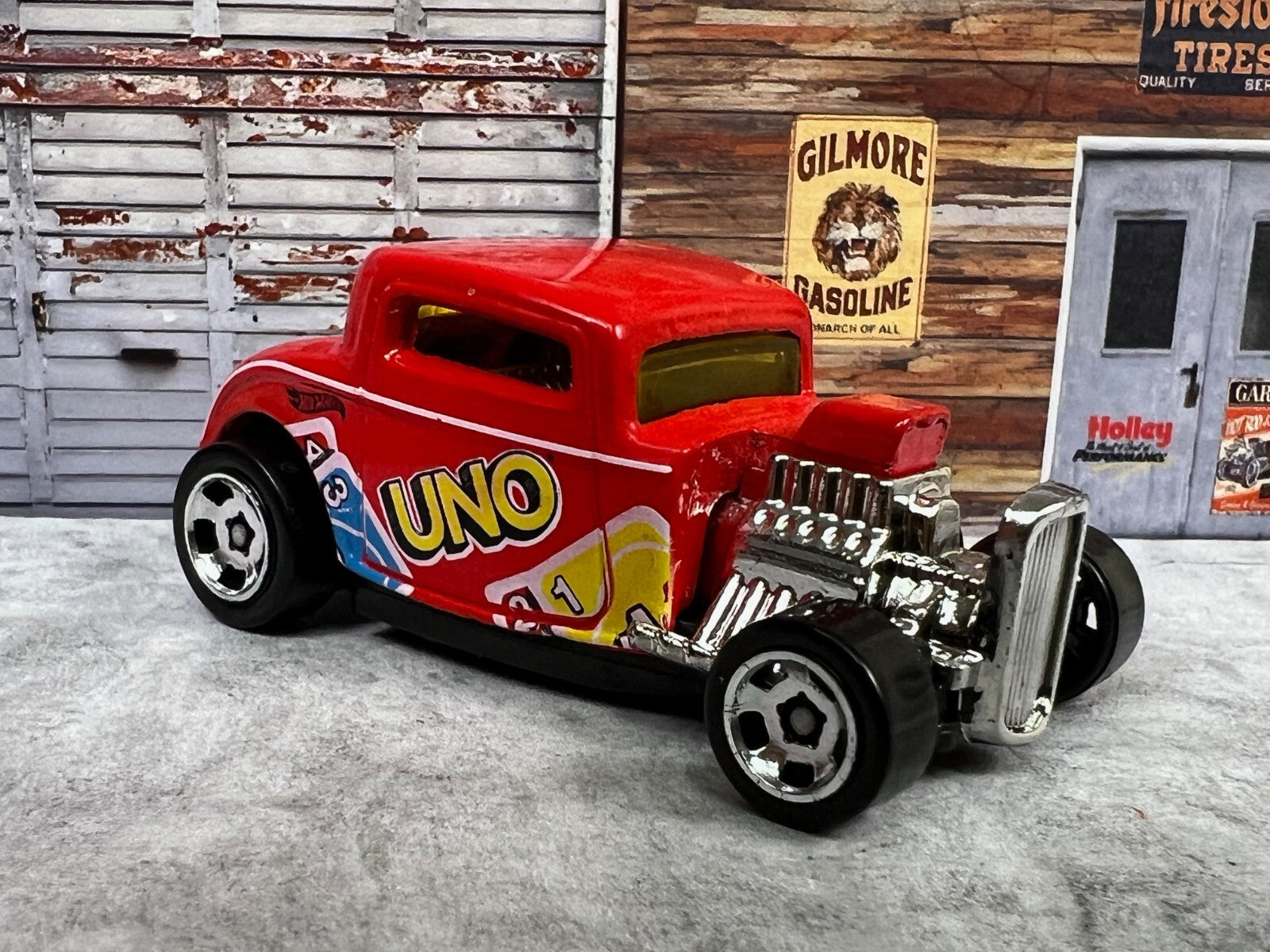 🔥🔥🔥🔥Hot Wheels 32 Ford UNO Red Mattel Games C15🔥🔥🔥🔥
