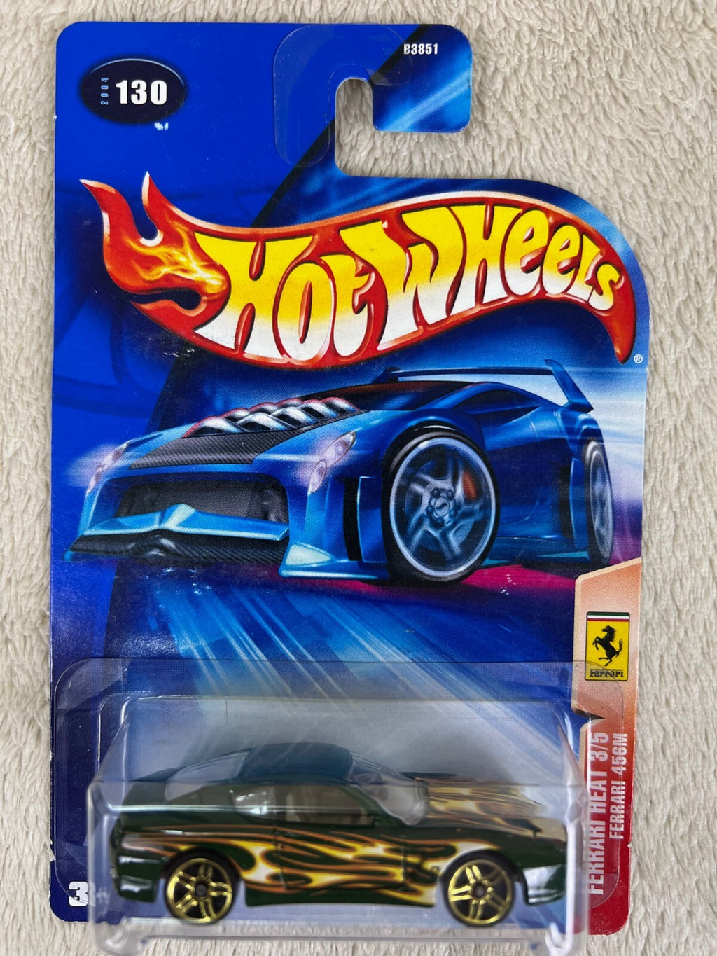 🇮🇹🇮🇹🇮Hot Wheels  Ferrari Heat Ferrari 456M Green w/Flames HW21🇮🇹🇮🇹🇮🇹