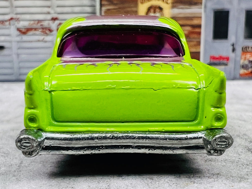 🇺🇸Hot Wheels Wayne's Garage Chase '57 CHEVY Bel Air Green/Purple C19🇺🇸