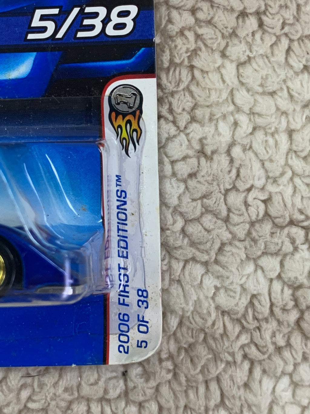 ******HOT WHEELS 2006 FIRST EDITIONS FERRARI 512 M BLUE CARDED 5 OF 38 HW05*****
