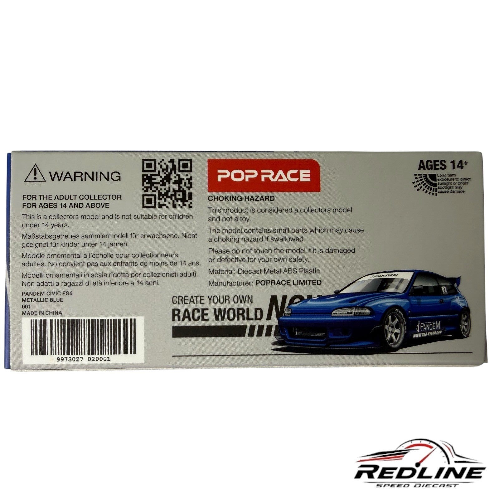 🎌🎌Poprace Pandem Civic EG6 BLUE 1:64 H15🎌🎌