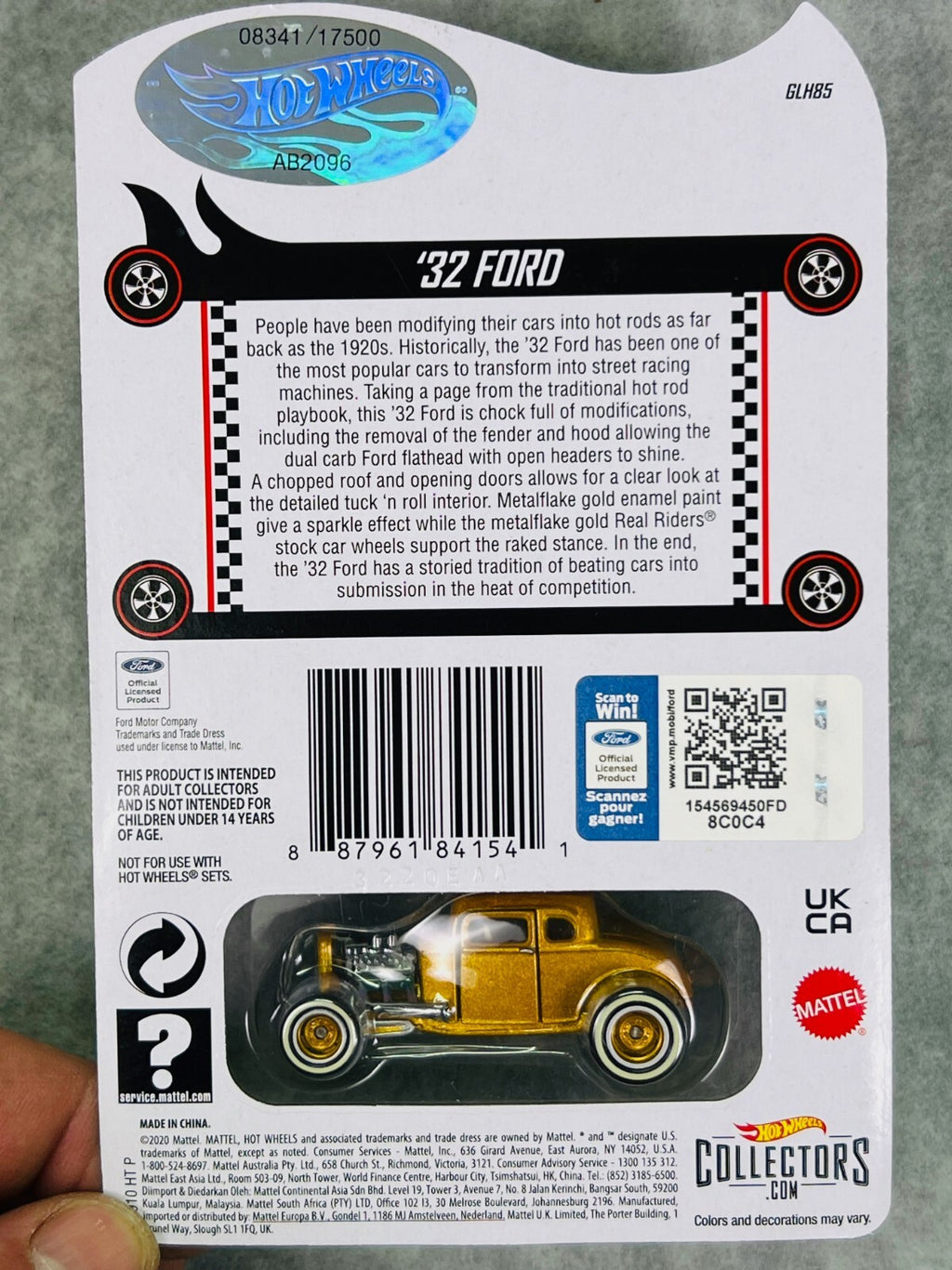 🔥🔥🔥 Hot Wheels RLC  ’32 Ford Deuce Coupe Hot Rod #8341/17500 H28🔥🔥🔥