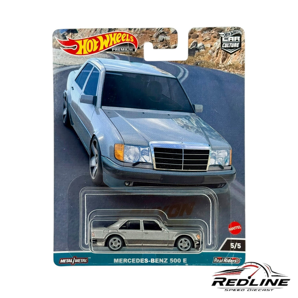 🇩🇪Hot Wheels Premium "Canyon Warriors" Silver MERCEDES-BENZ 500 E H17🇩🇪