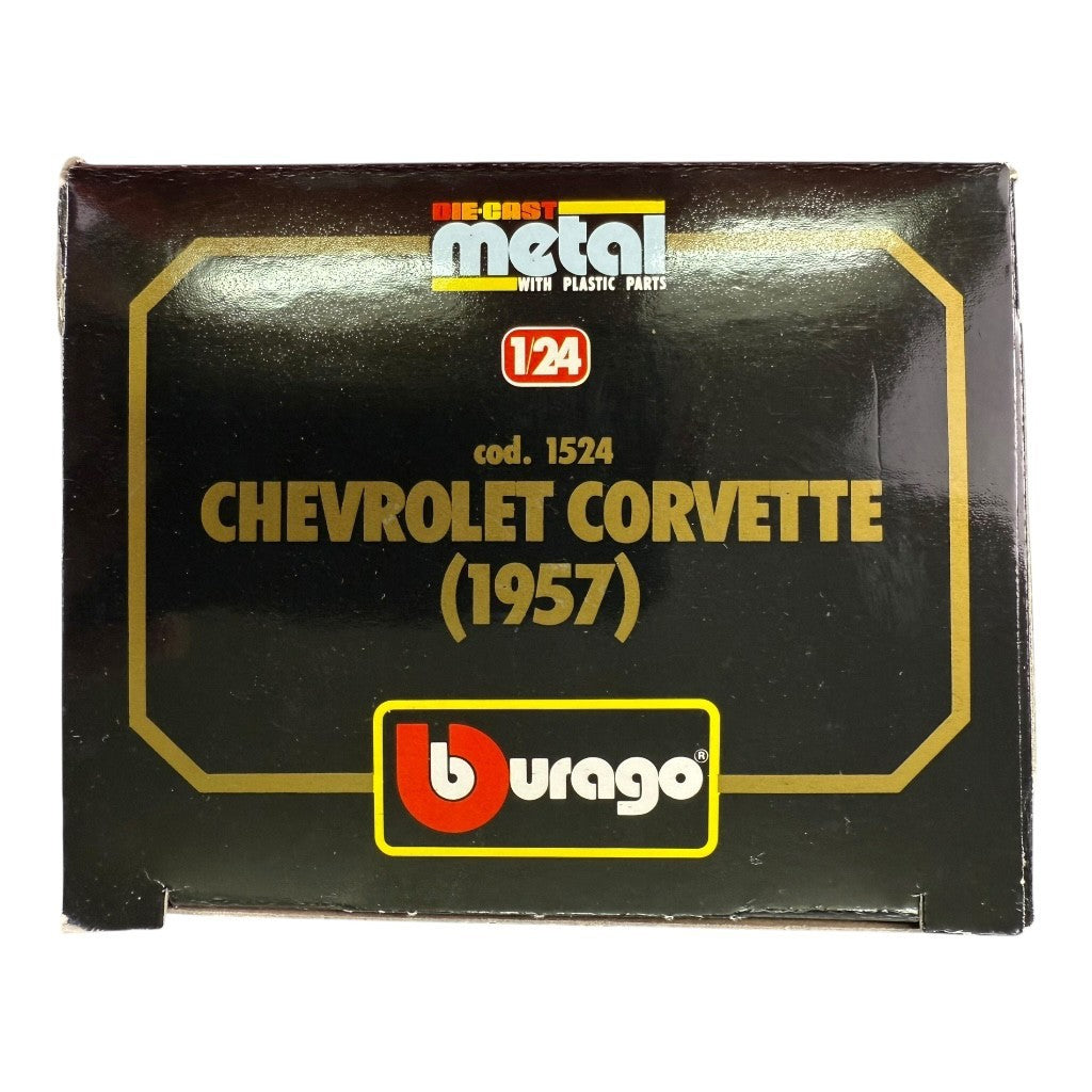 🇺🇸🇺🇸Burago 1957 Chevrolet Corvette Yellow & Red Boxed🇺🇸🇺🇸