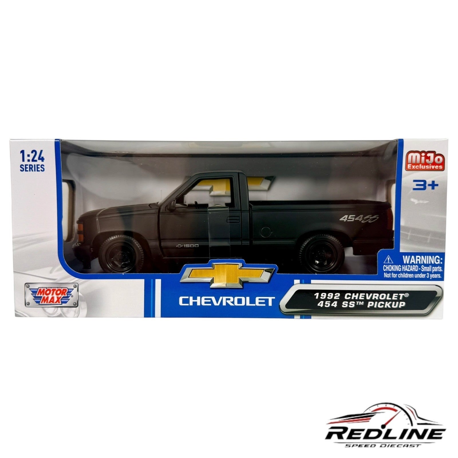 🦅Motormax 1992 Chevrolet 454 SS Pick Up Truck Matte Black  Mijo EXCLUSIVES🦅