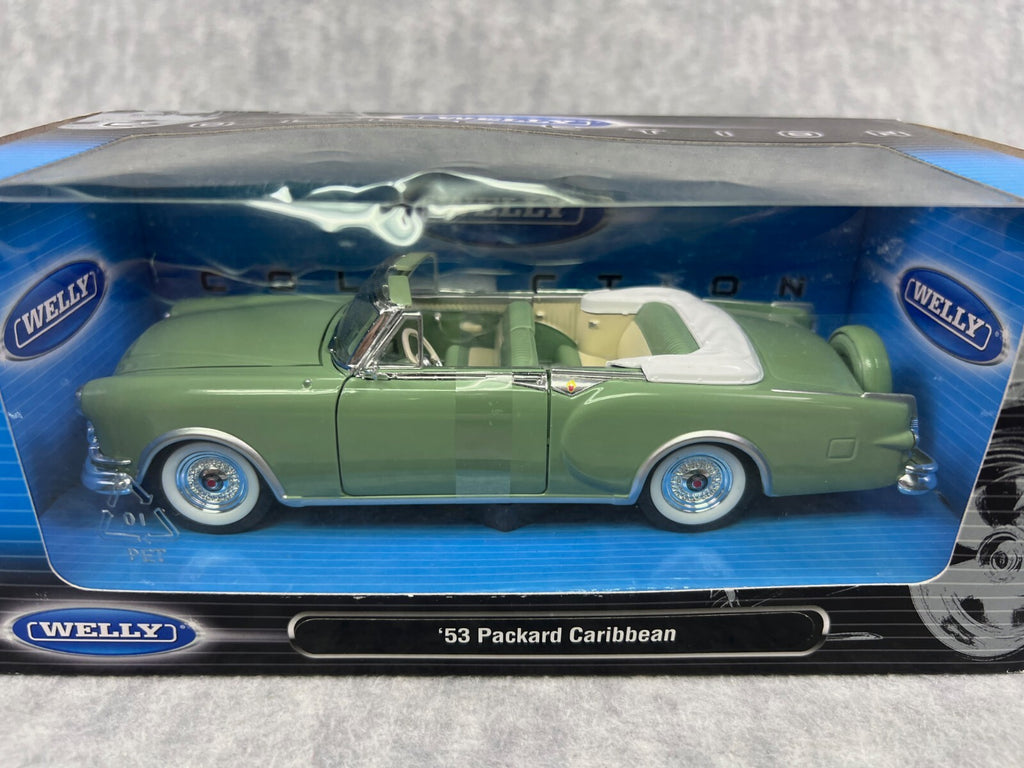 🇺🇸🇺🇸Welly Collection '53 PACKARD CARIBBEAN GREEN CONVERTIBLE 1:24🇺🇸🇺🇸