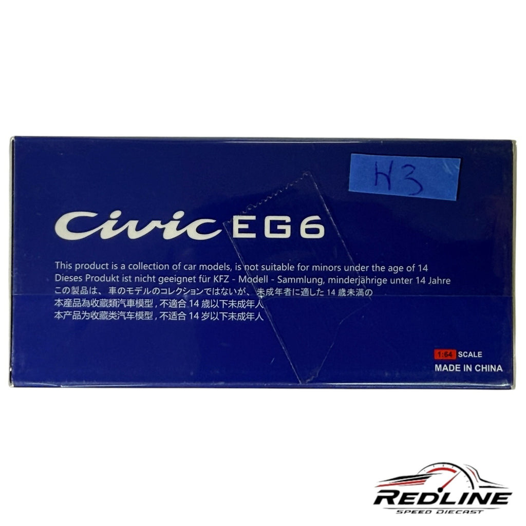 🎌Street Weapon Honda Civic EG6 Blue Rothmans Limited Edition 1:64 H3🎌