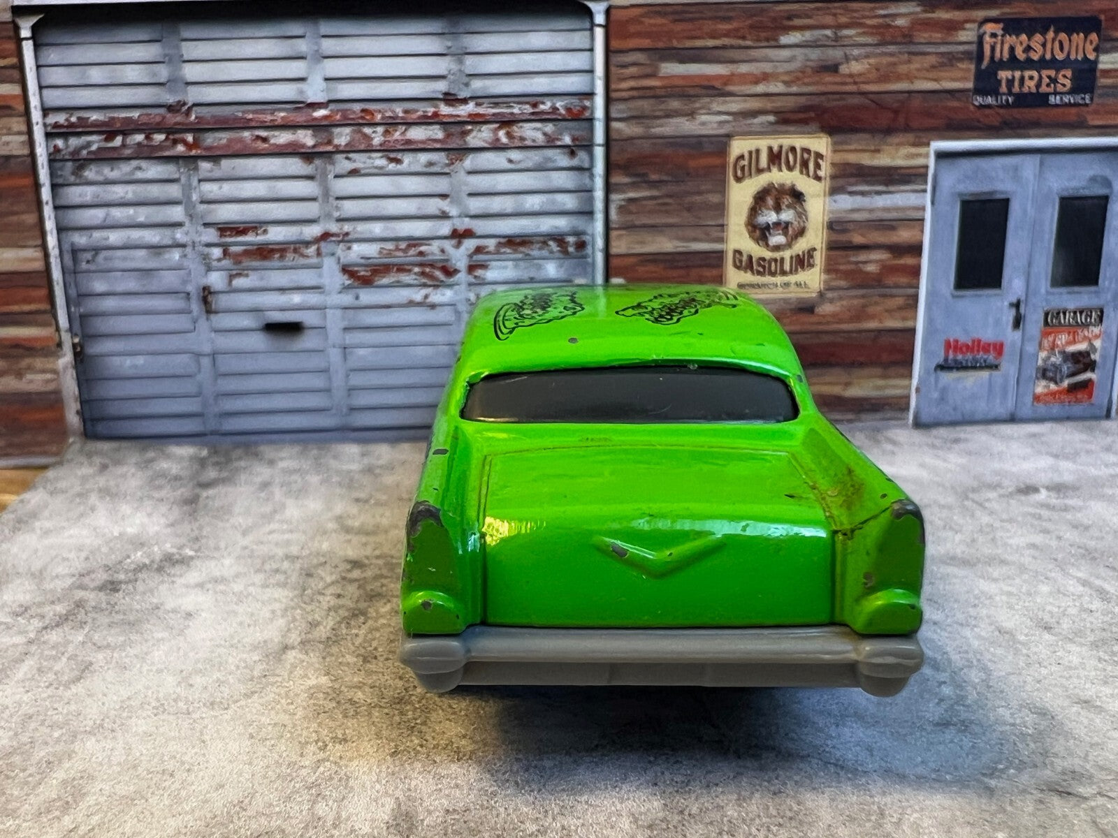 🔥🔥1993 Mattel HOT WHEELS 1957 Chevy Green Alligator Muscle Car C5🔥🔥